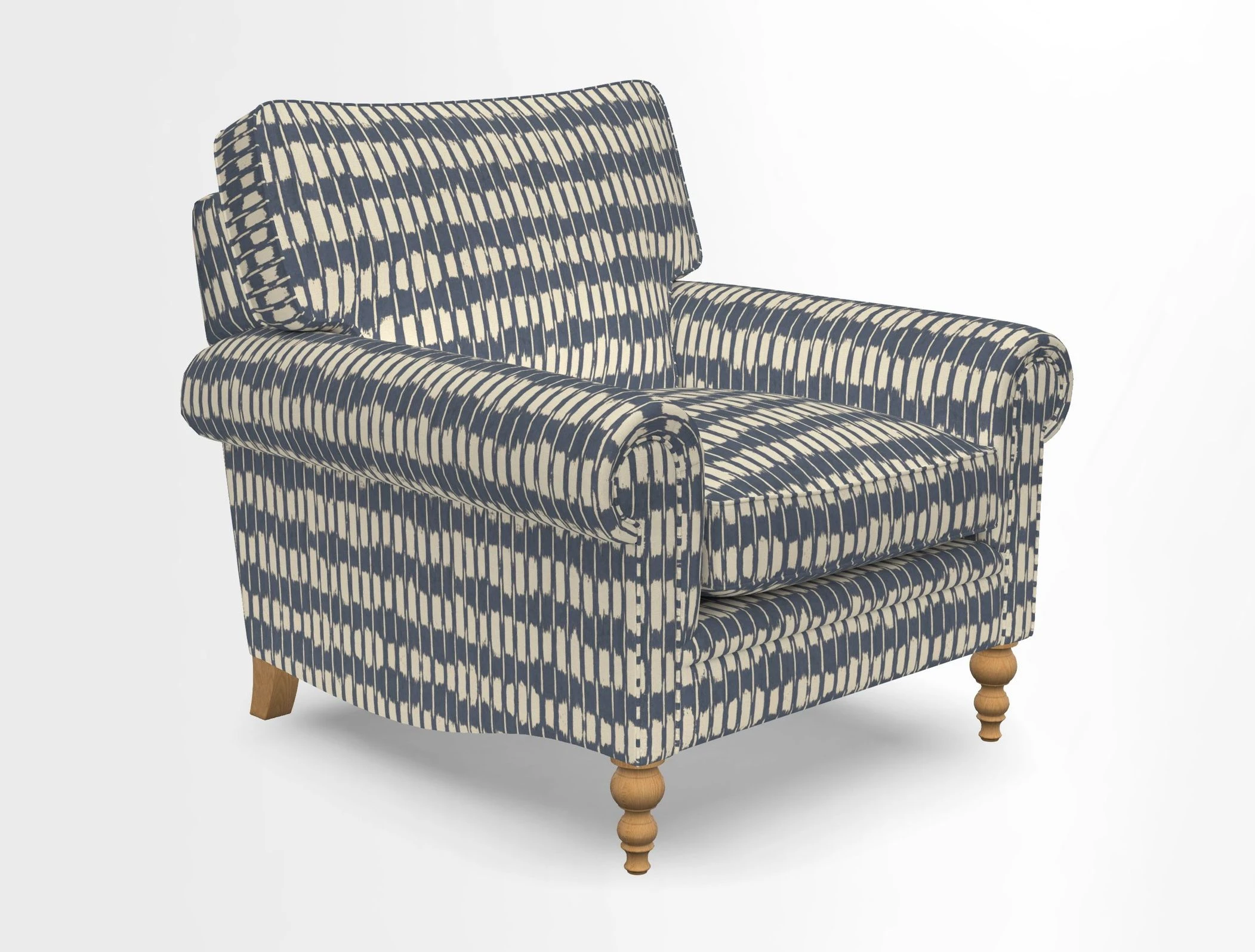 Aldingbourne Chair in Grain Sack Stripe Linen Red