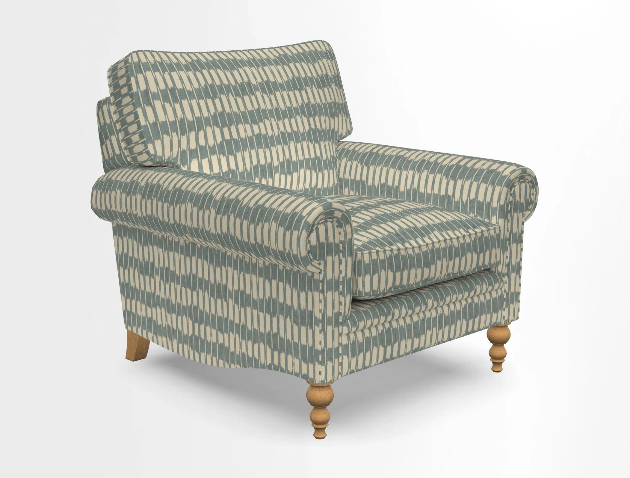 Aldingbourne Chair in Grain Sack Stripe Linen Red