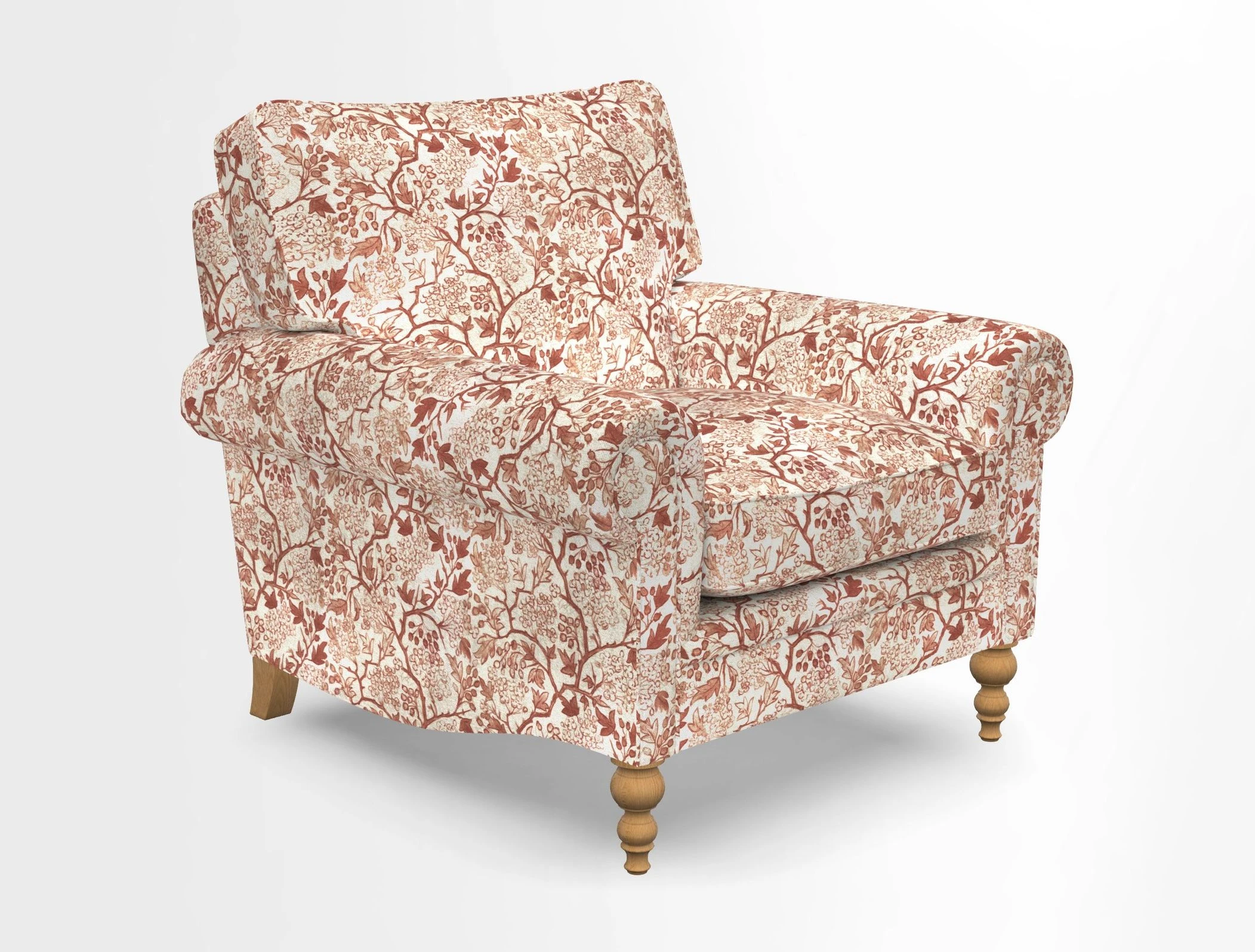 Aldingbourne Chair in Grain Sack Stripe Linen Red