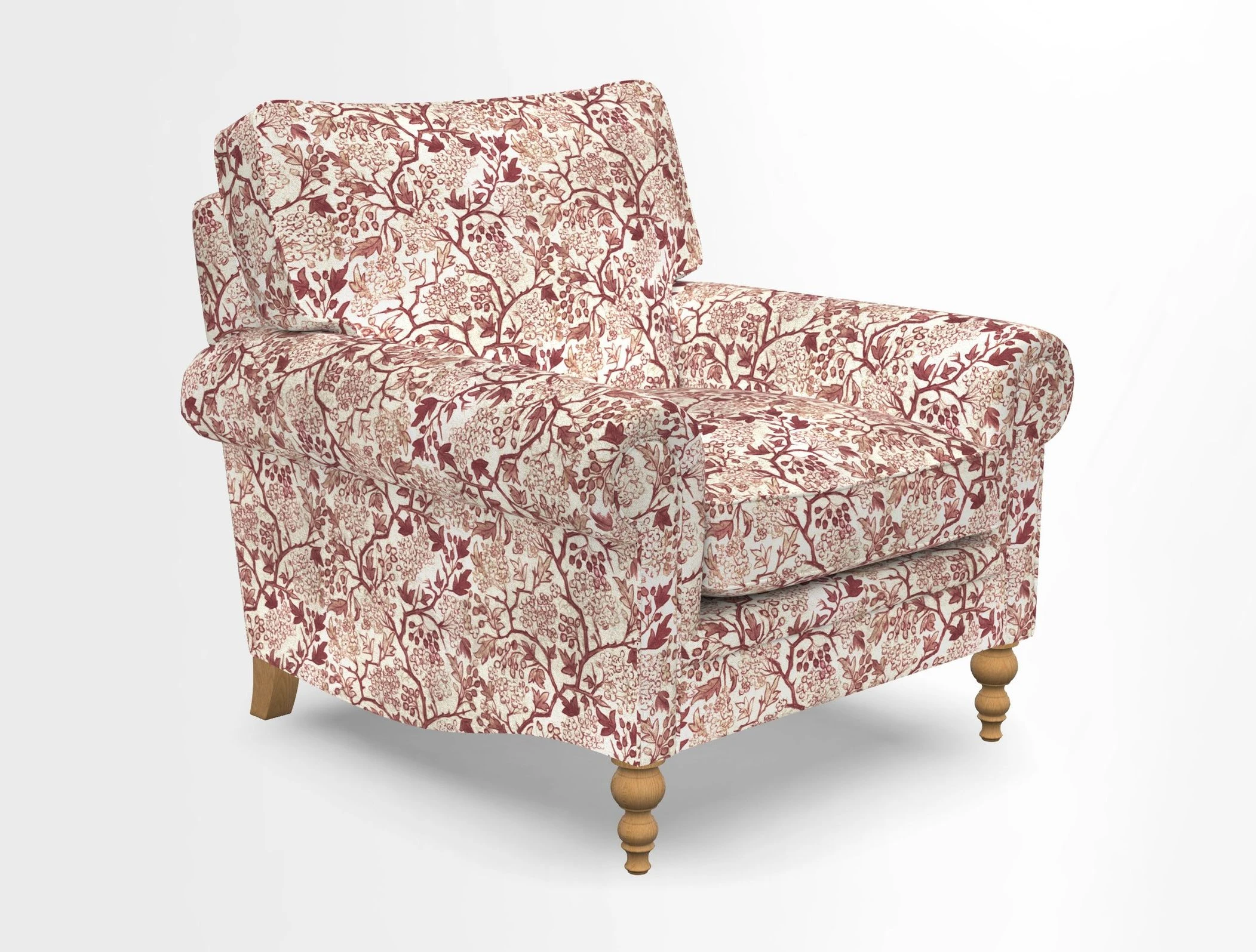 Aldingbourne Chair in Grain Sack Stripe Linen Red