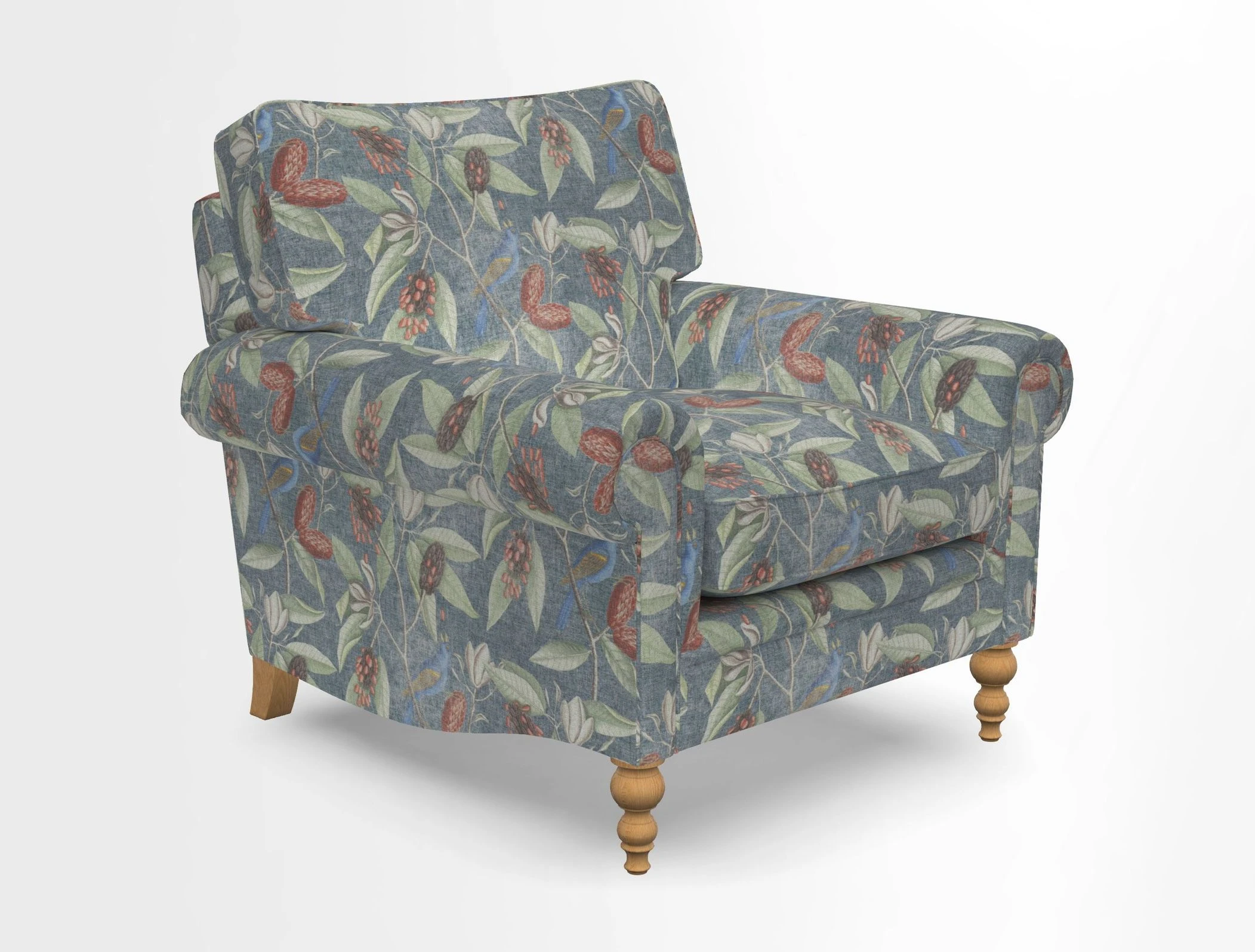 Aldingbourne Chair in Grain Sack Stripe Linen Red