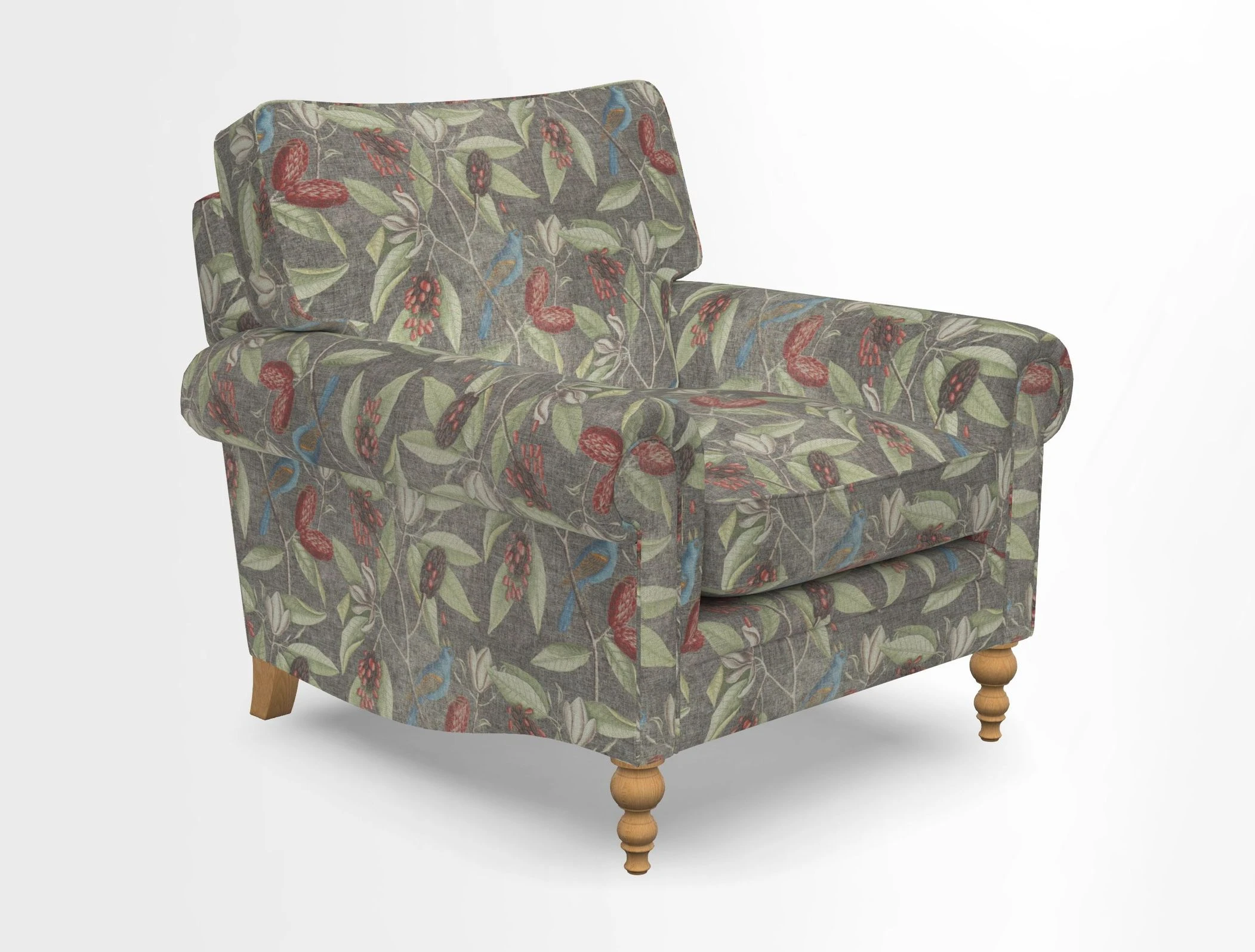 Aldingbourne Chair in Grain Sack Stripe Linen Red