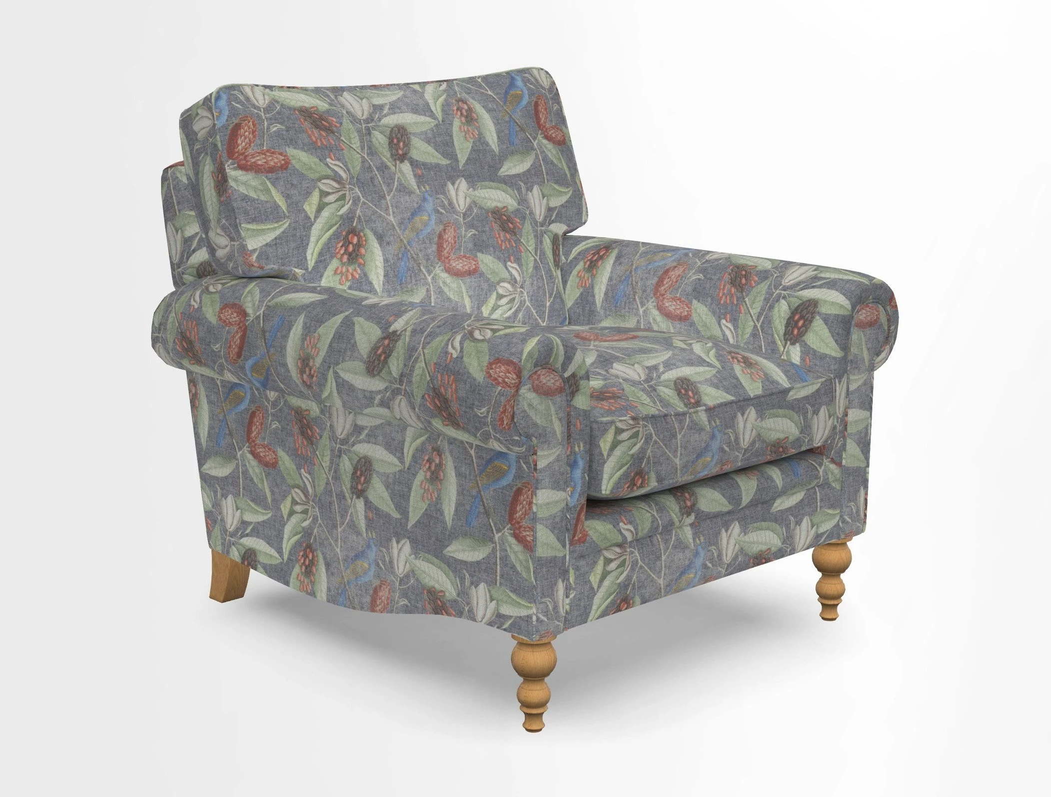 Aldingbourne Chair in Grain Sack Stripe Linen Red