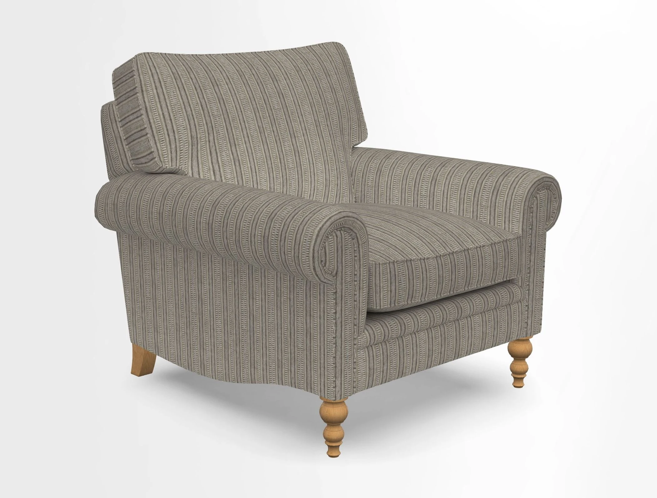 Aldingbourne Chair in Grain Sack Stripe Linen Red