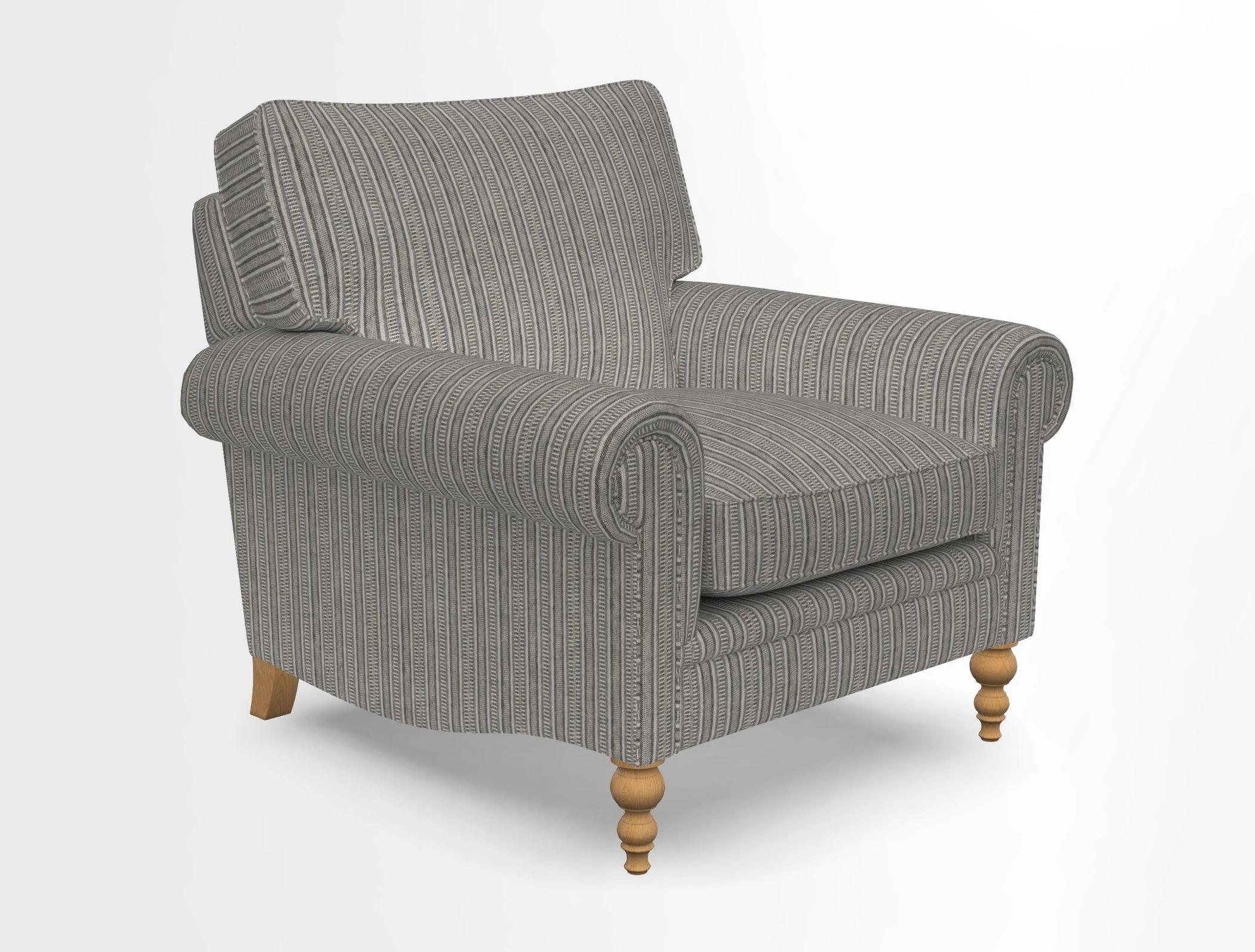 Aldingbourne Chair in Grain Sack Stripe Linen Red