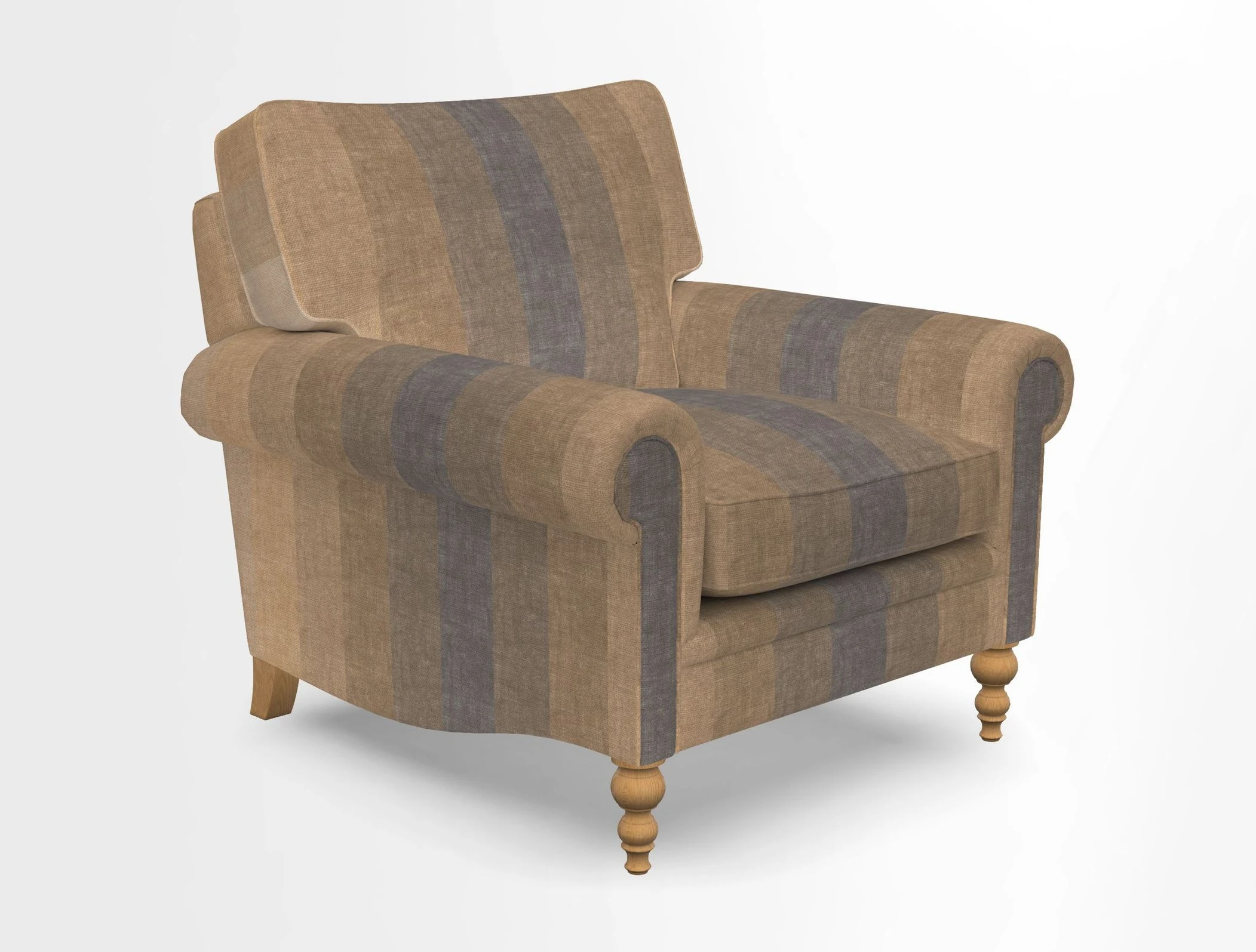 Aldingbourne Chair in Grain Sack Stripe Linen Red