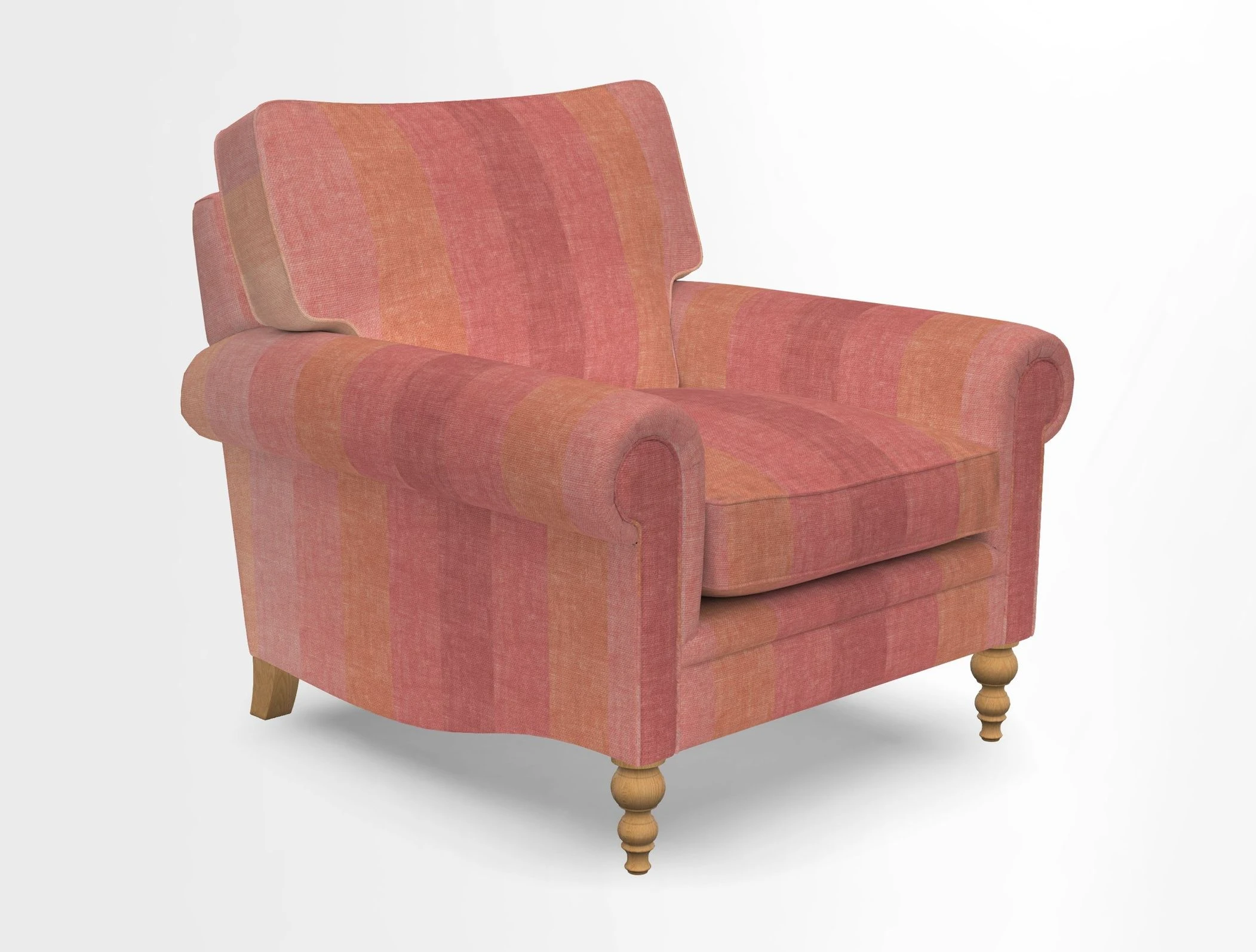 Aldingbourne Chair in Grain Sack Stripe Linen Red