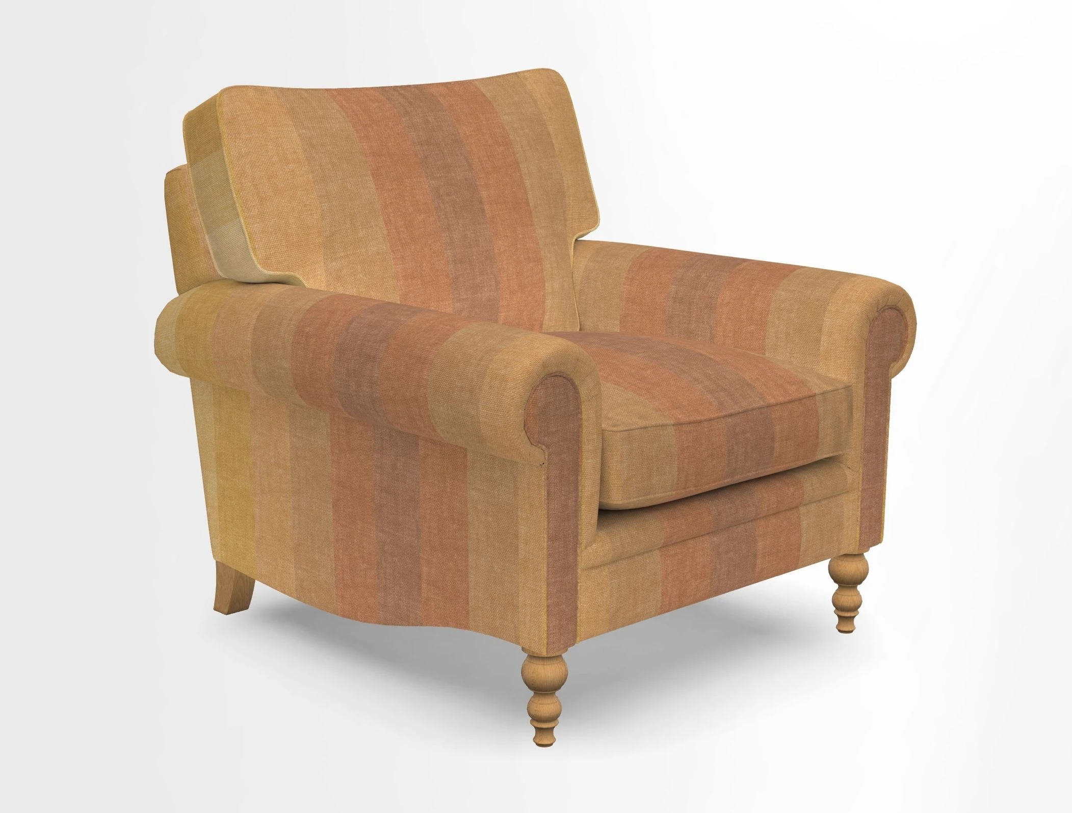 Aldingbourne Chair in Grain Sack Stripe Linen Red