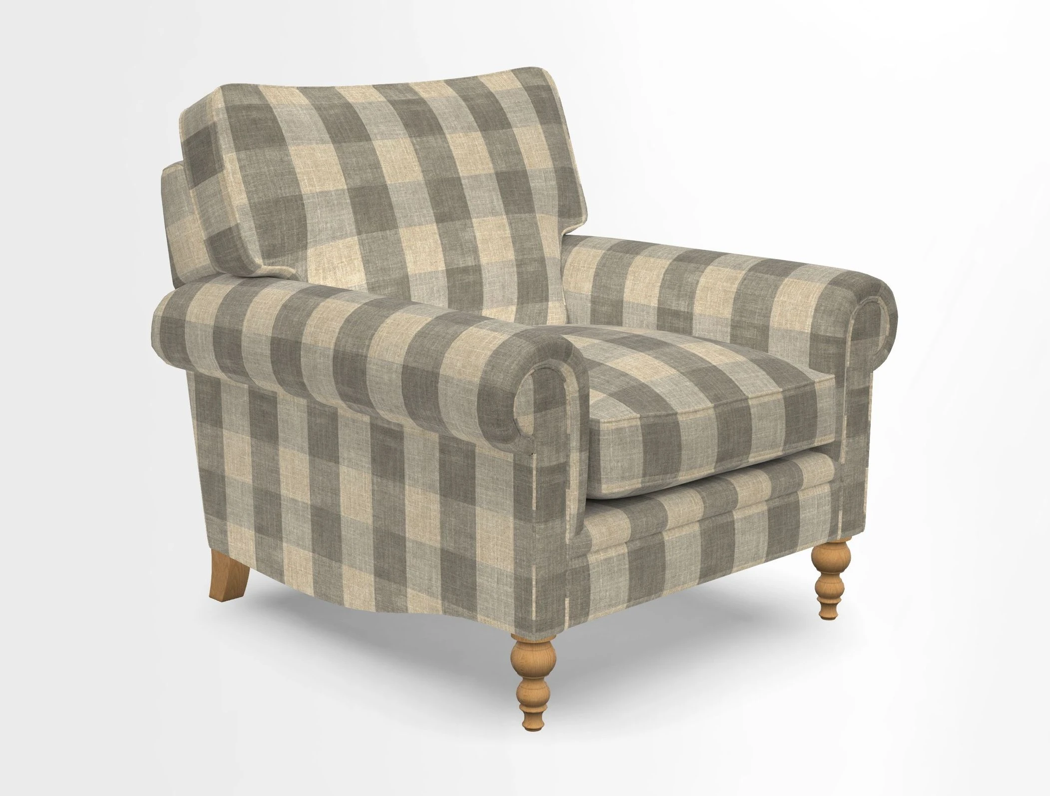 Aldingbourne Chair in Grain Sack Stripe Linen Red