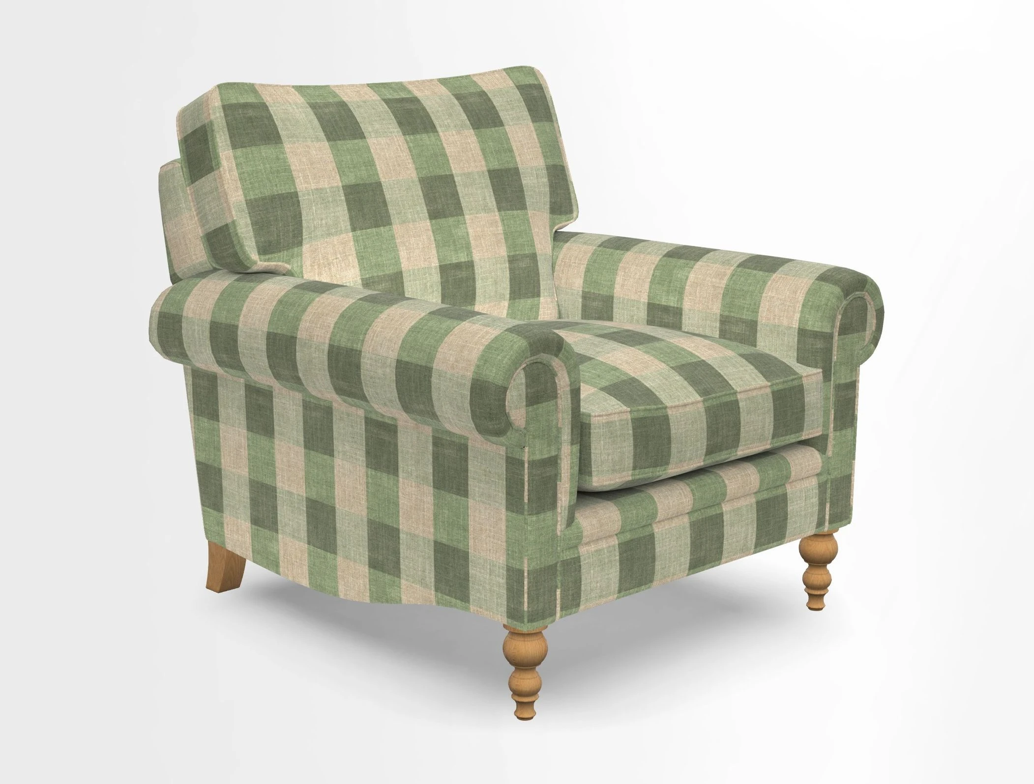 Aldingbourne Chair in Grain Sack Stripe Linen Red
