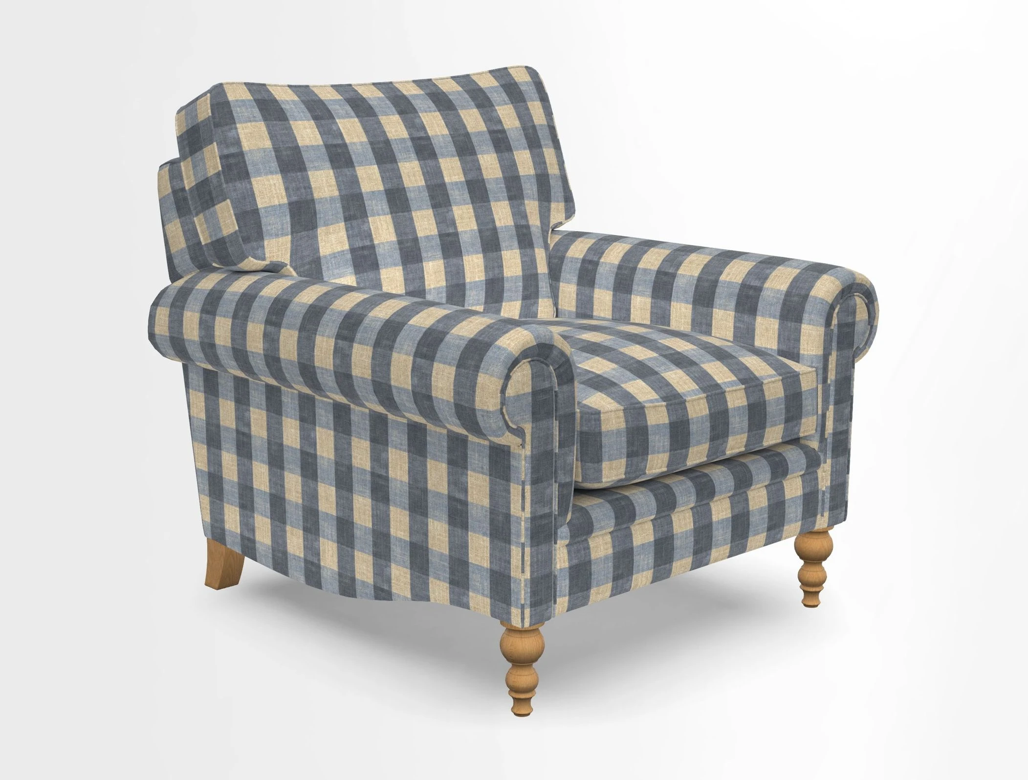 Aldingbourne Chair in Grain Sack Stripe Linen Red