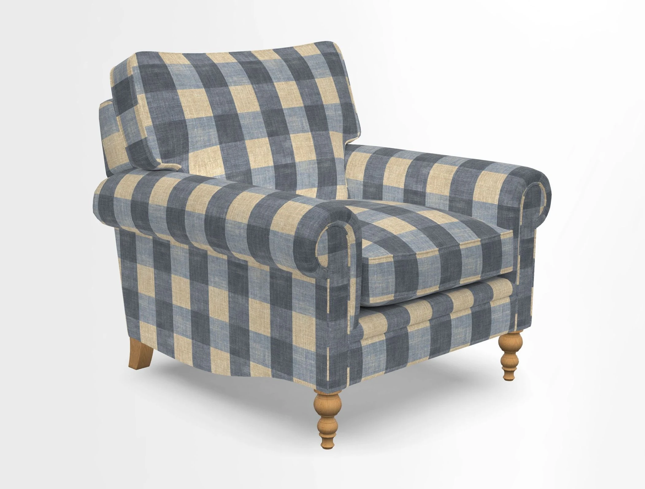 Aldingbourne Chair in Grain Sack Stripe Linen Red