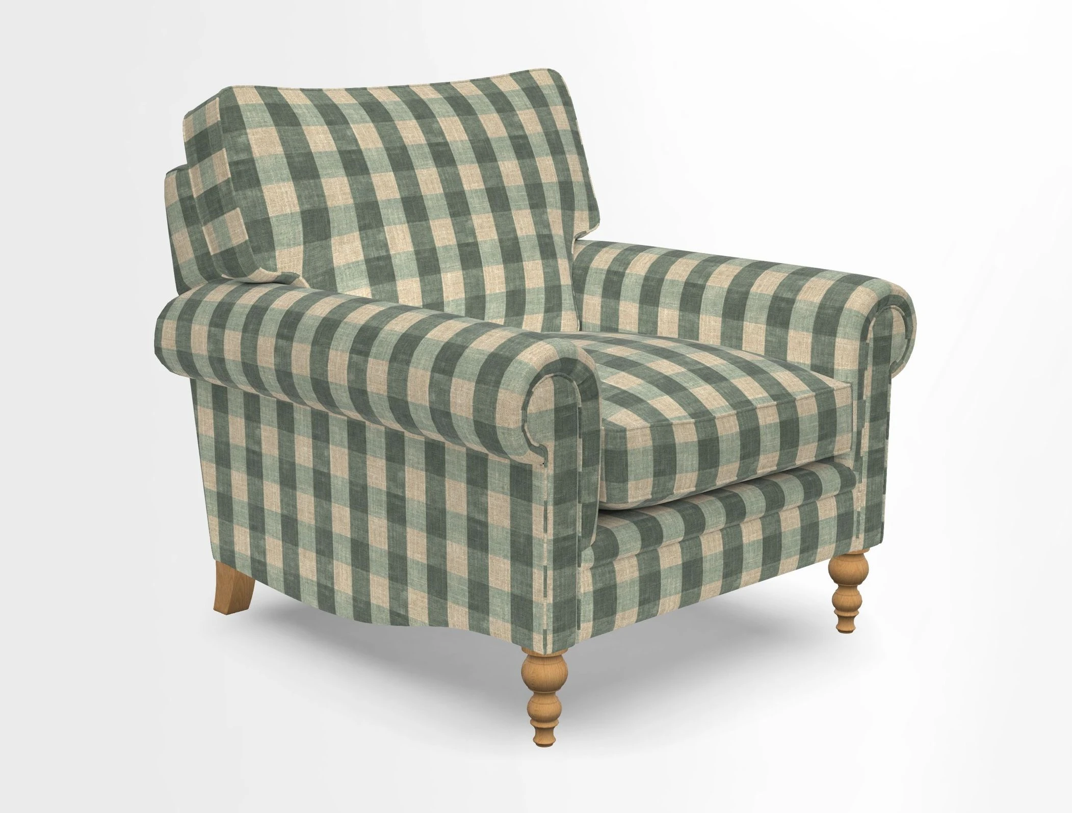 Aldingbourne Chair in Grain Sack Stripe Linen Red