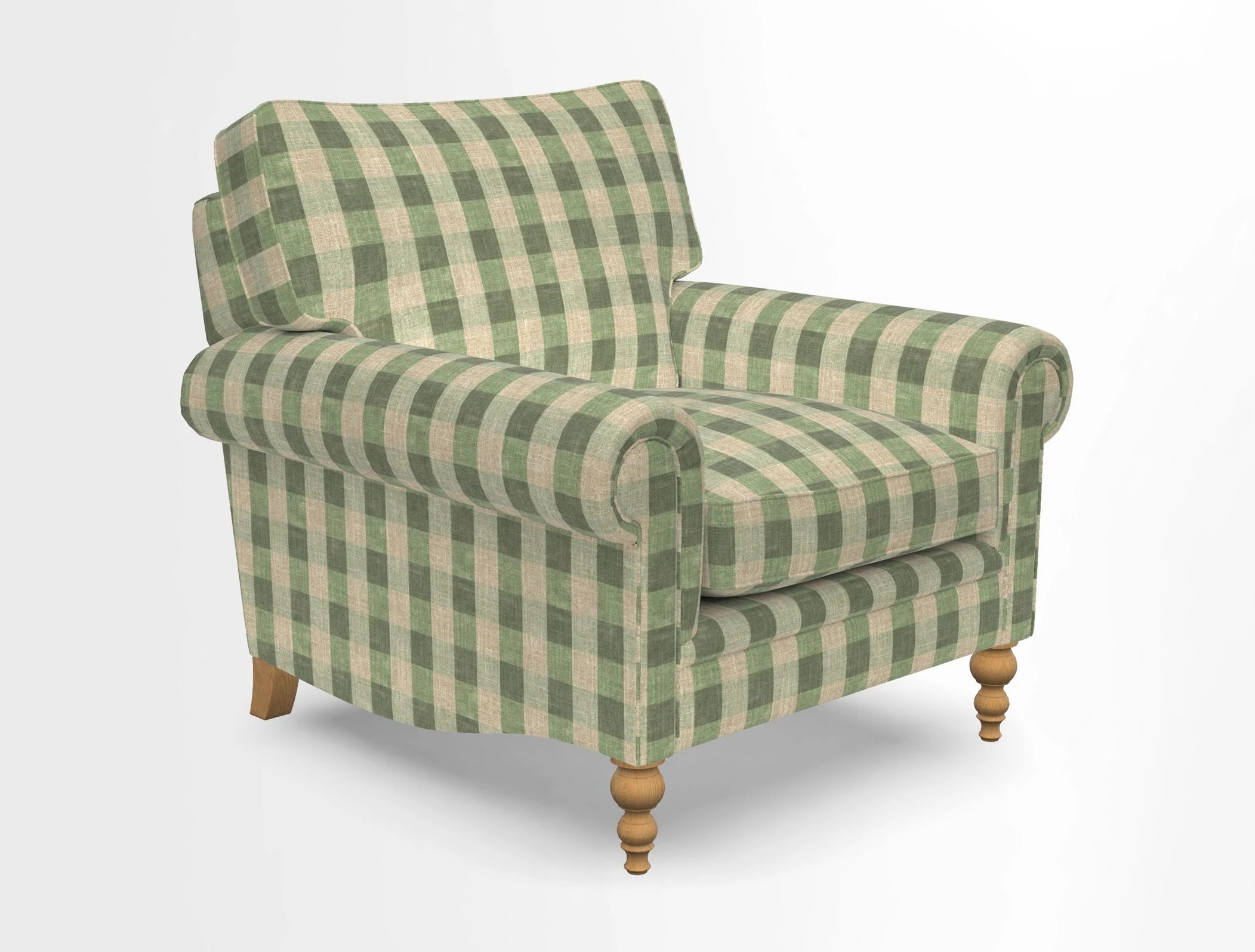 Aldingbourne Chair in Grain Sack Stripe Linen Red