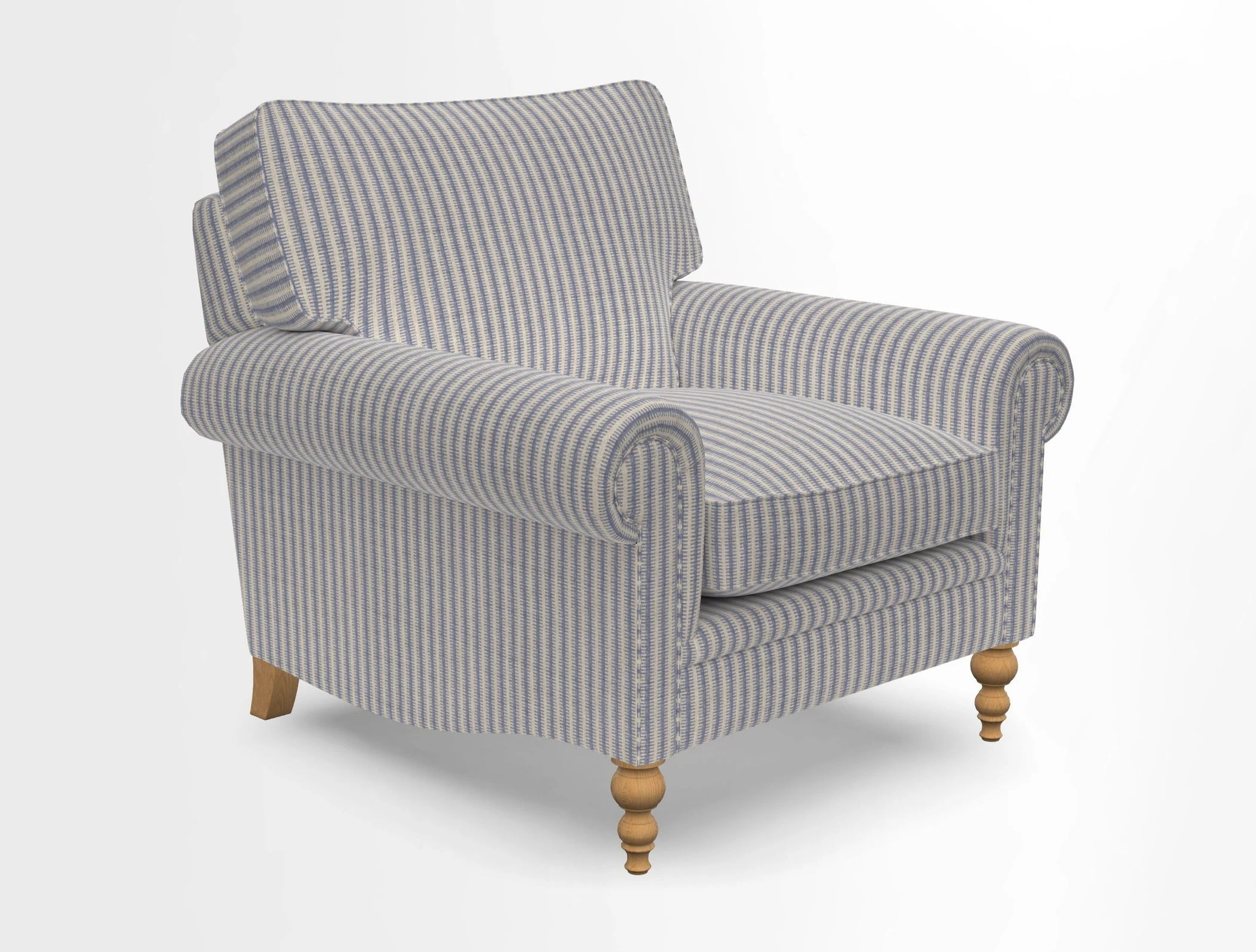 Aldingbourne Chair in Grain Sack Stripe Linen Red