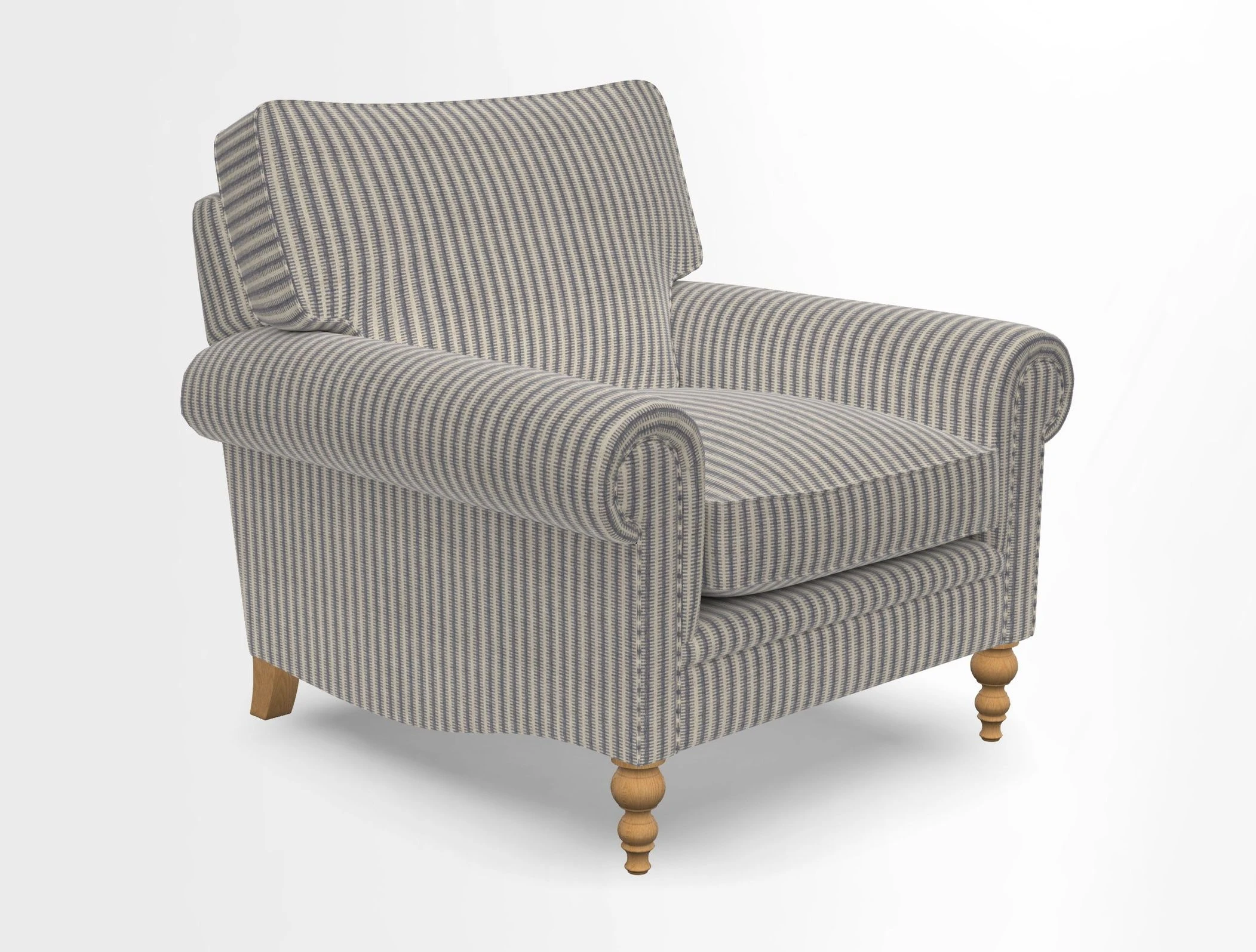 Aldingbourne Chair in Grain Sack Stripe Linen Red