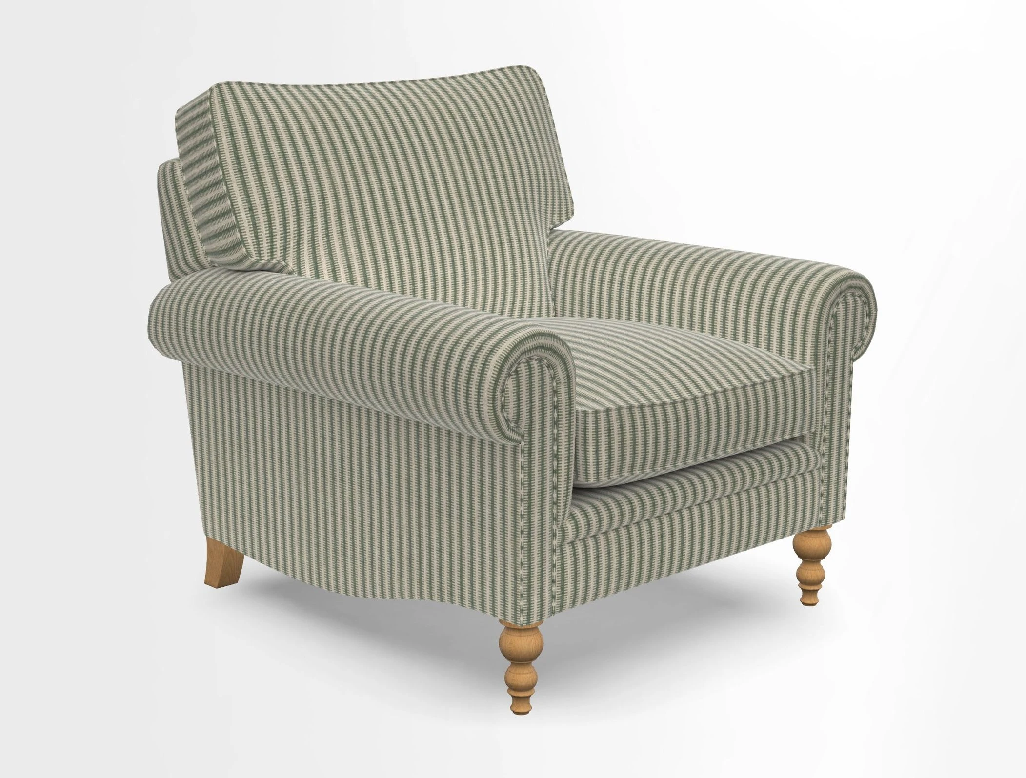Aldingbourne Chair in Grain Sack Stripe Linen Red