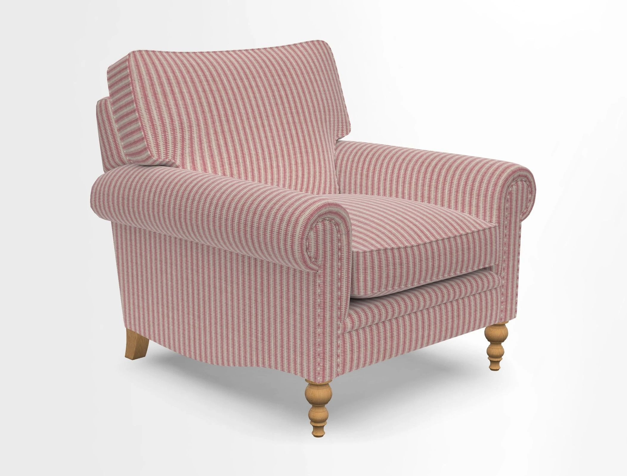 Aldingbourne Chair in Grain Sack Stripe Linen Red