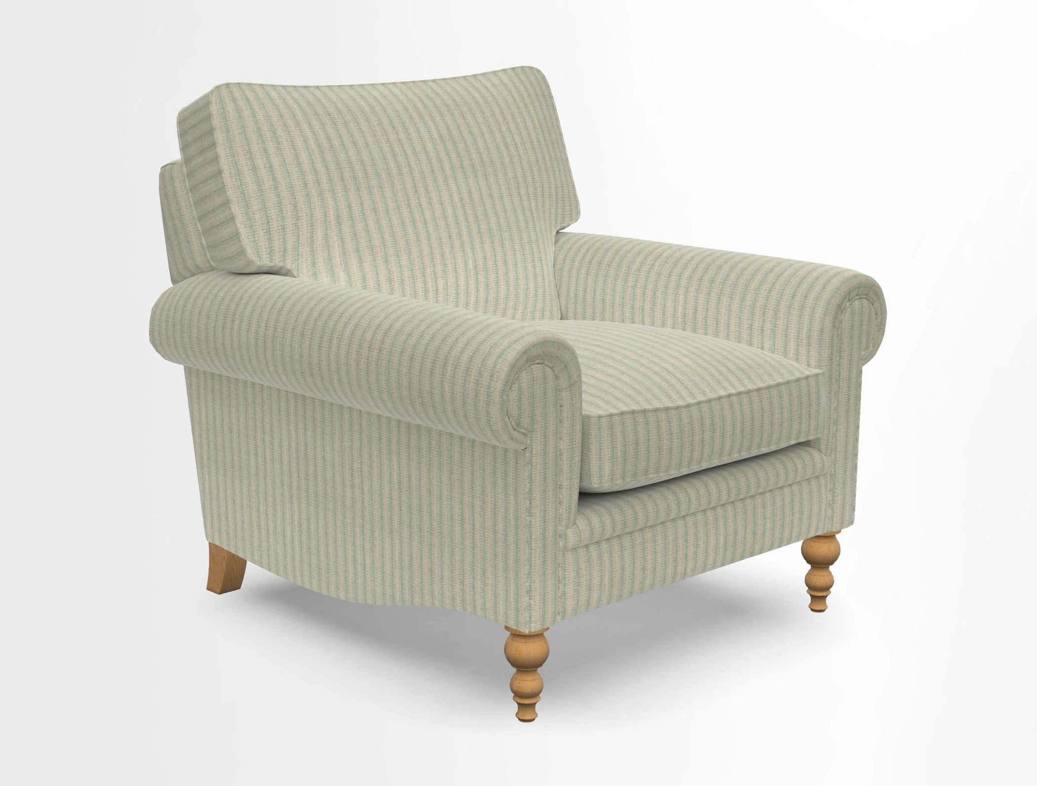 Aldingbourne Chair in Grain Sack Stripe Linen Red