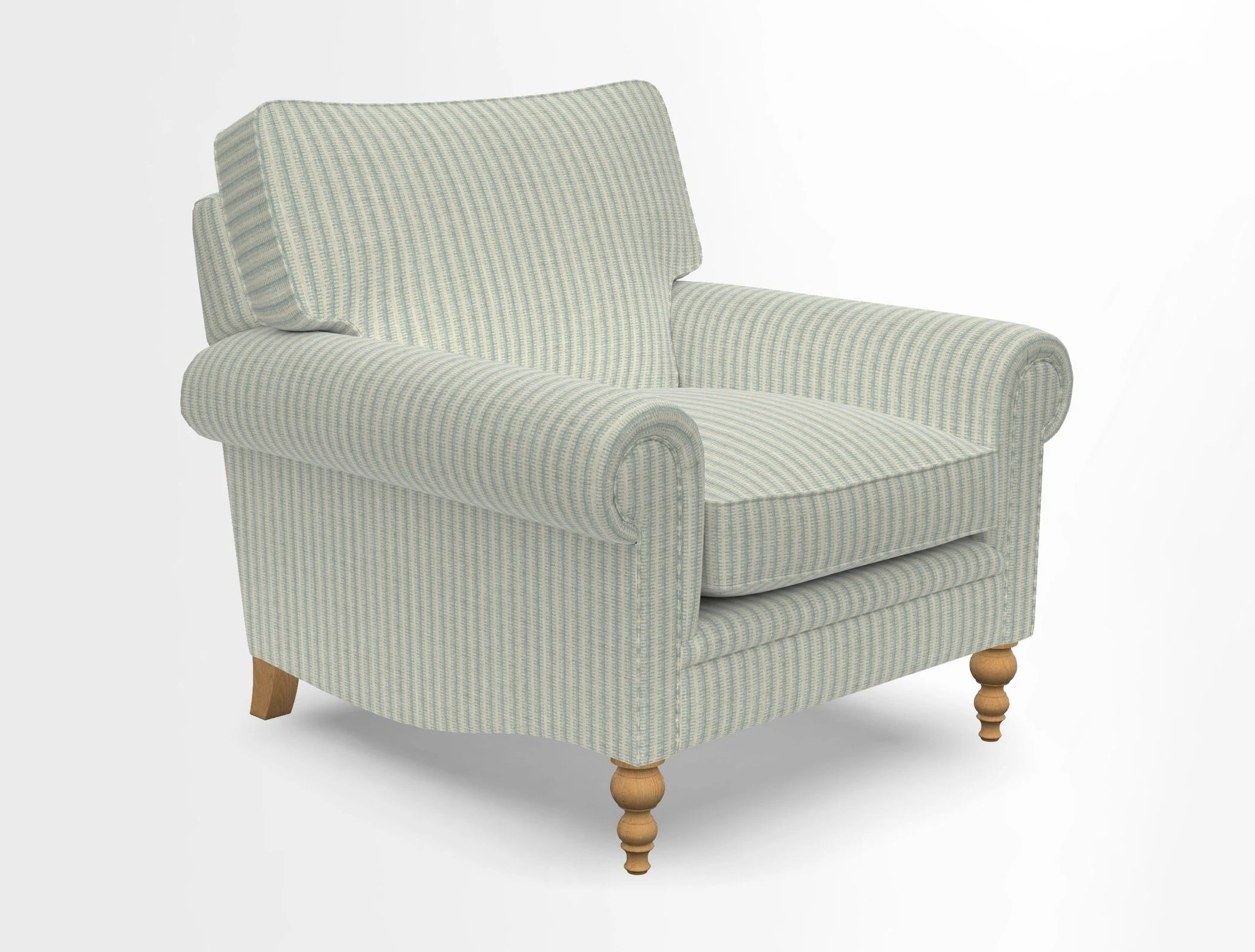 Aldingbourne Chair in Grain Sack Stripe Linen Red