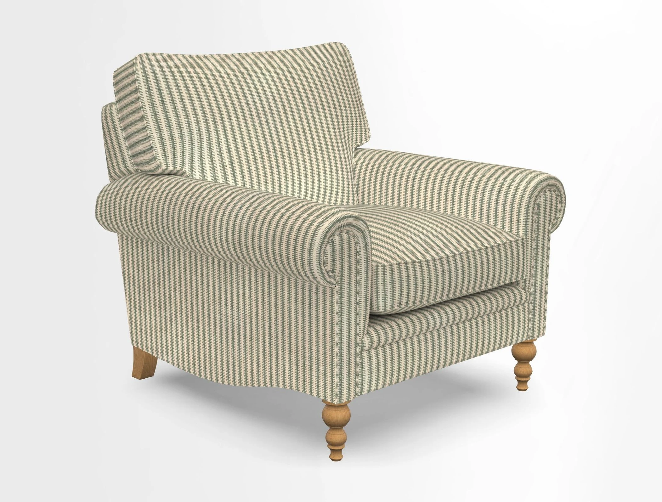 Aldingbourne Chair in Grain Sack Stripe Linen Red