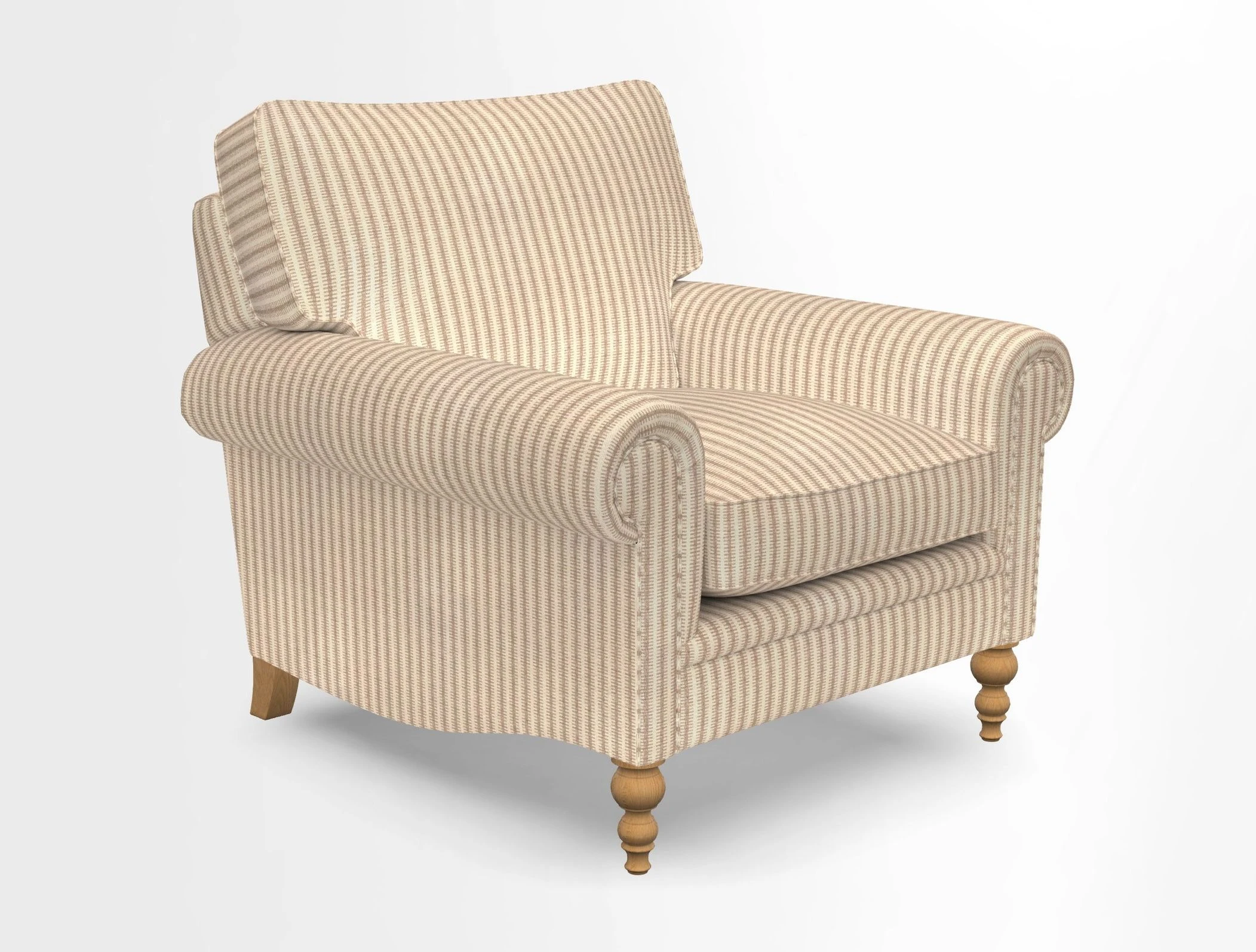 Aldingbourne Chair in Grain Sack Stripe Linen Red