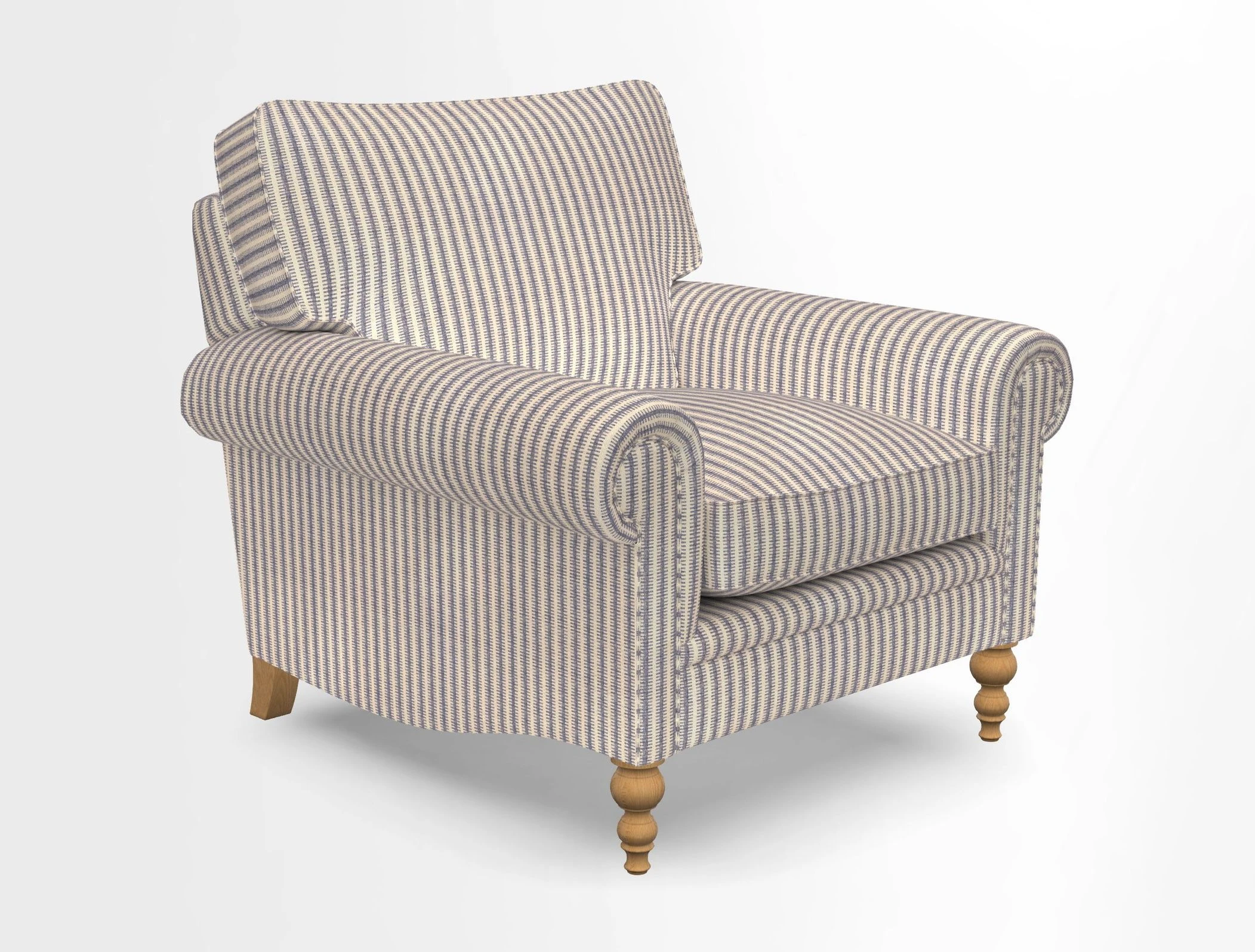 Aldingbourne Chair in Grain Sack Stripe Linen Red