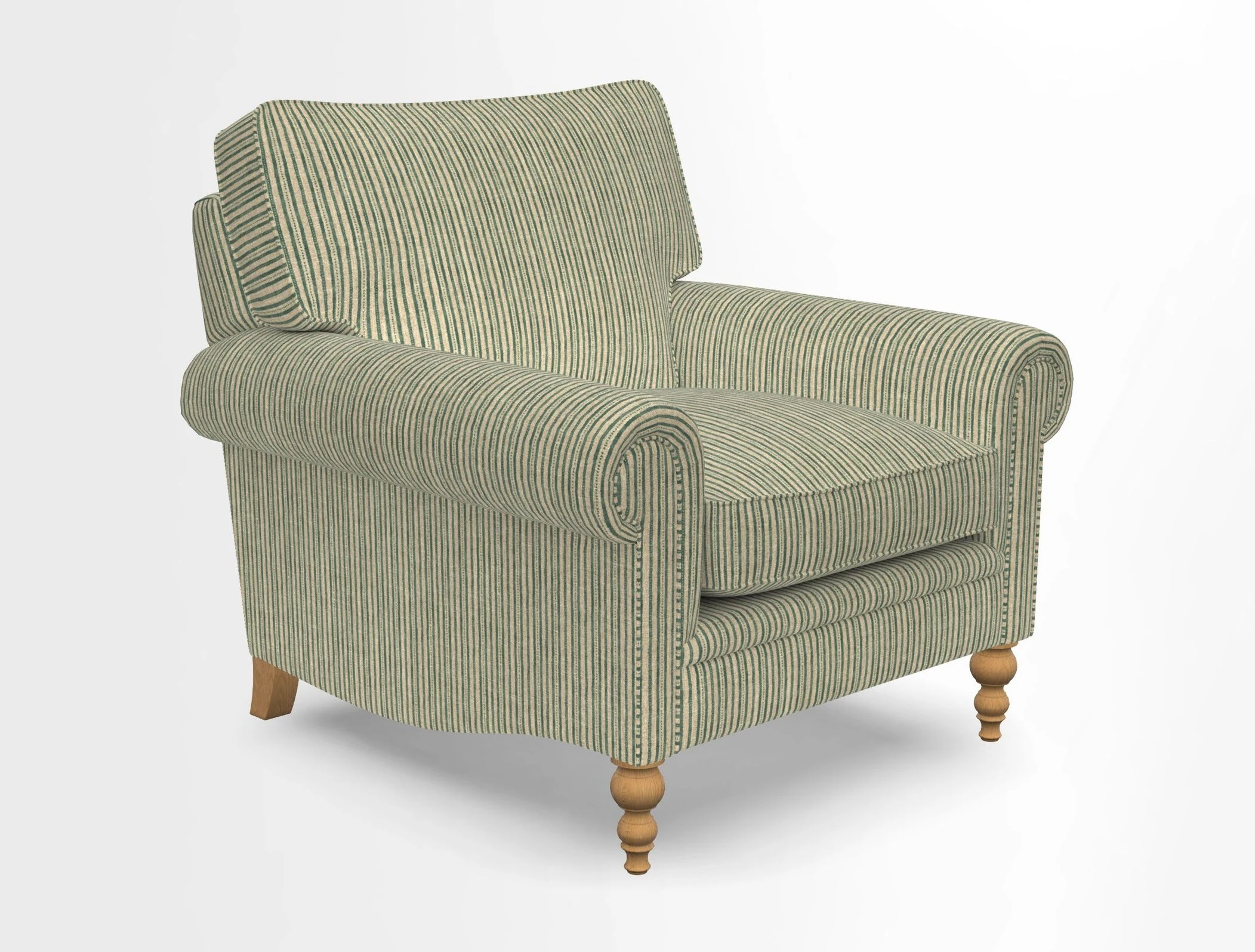 Aldingbourne Chair in Grain Sack Stripe Linen Red