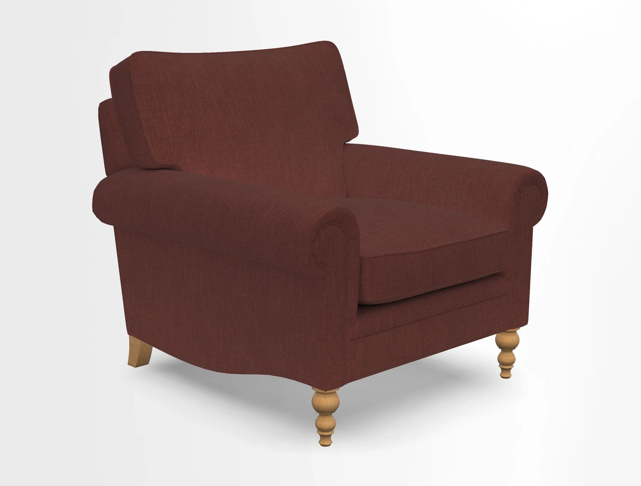 Aldingbourne Chair in Grain Sack Stripe Linen Red