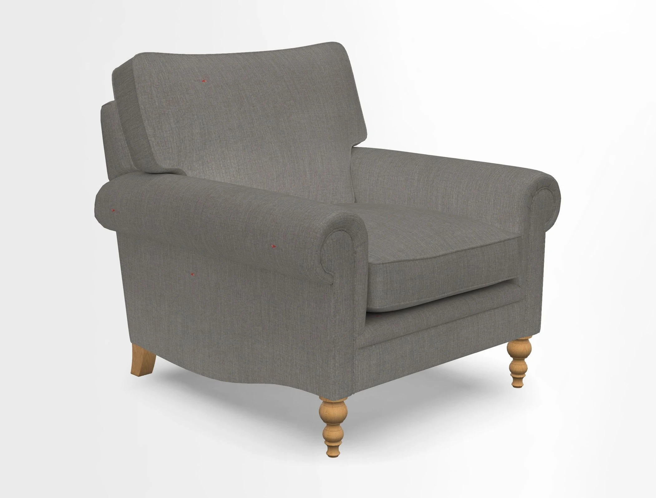 Aldingbourne Chair in Grain Sack Stripe Linen Red
