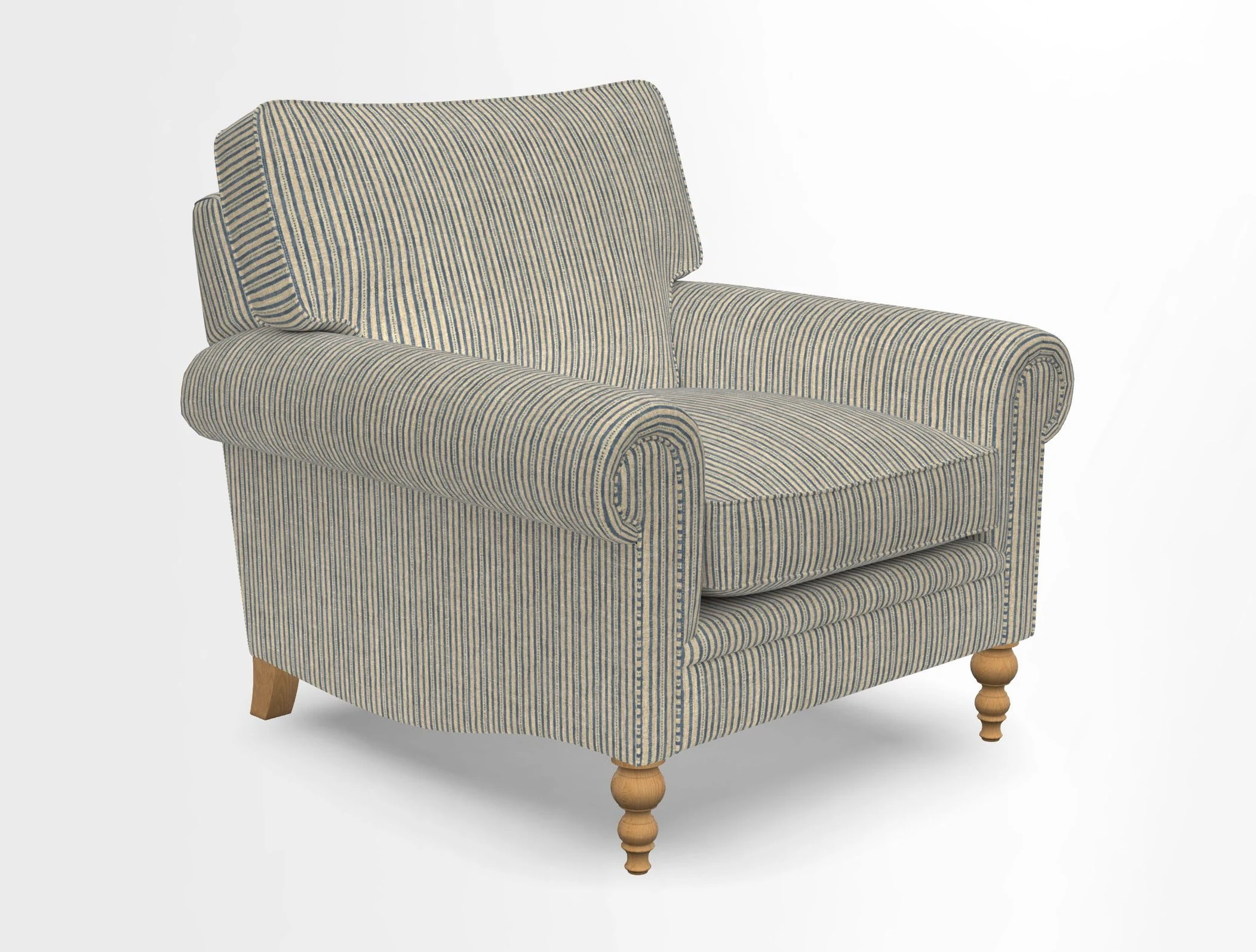 Aldingbourne Chair in Grain Sack Stripe Linen Red