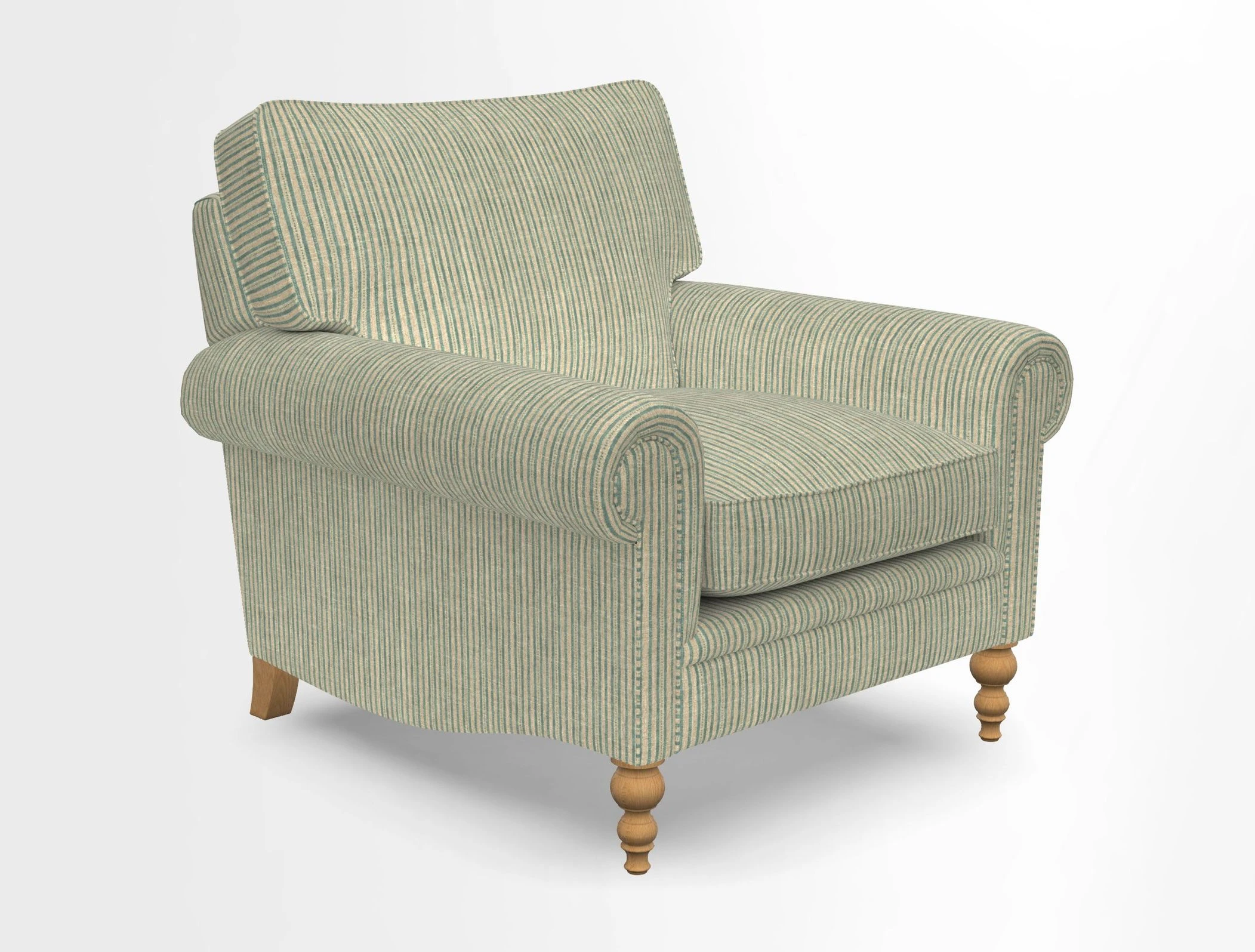 Aldingbourne Chair in Grain Sack Stripe Linen Red