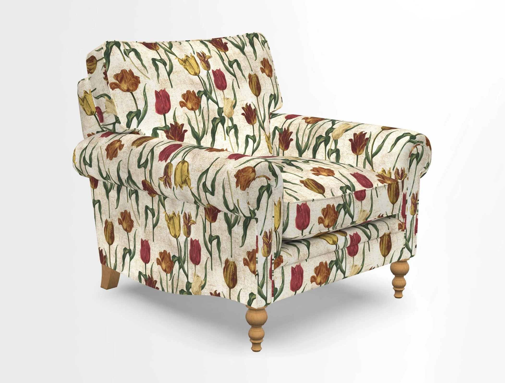 Aldingbourne Chair in Grain Sack Stripe Linen Red