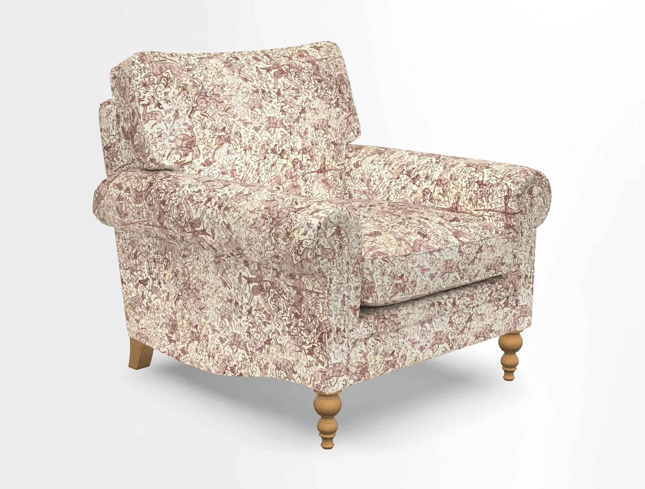 Aldingbourne Chair in Grain Sack Stripe Linen Red