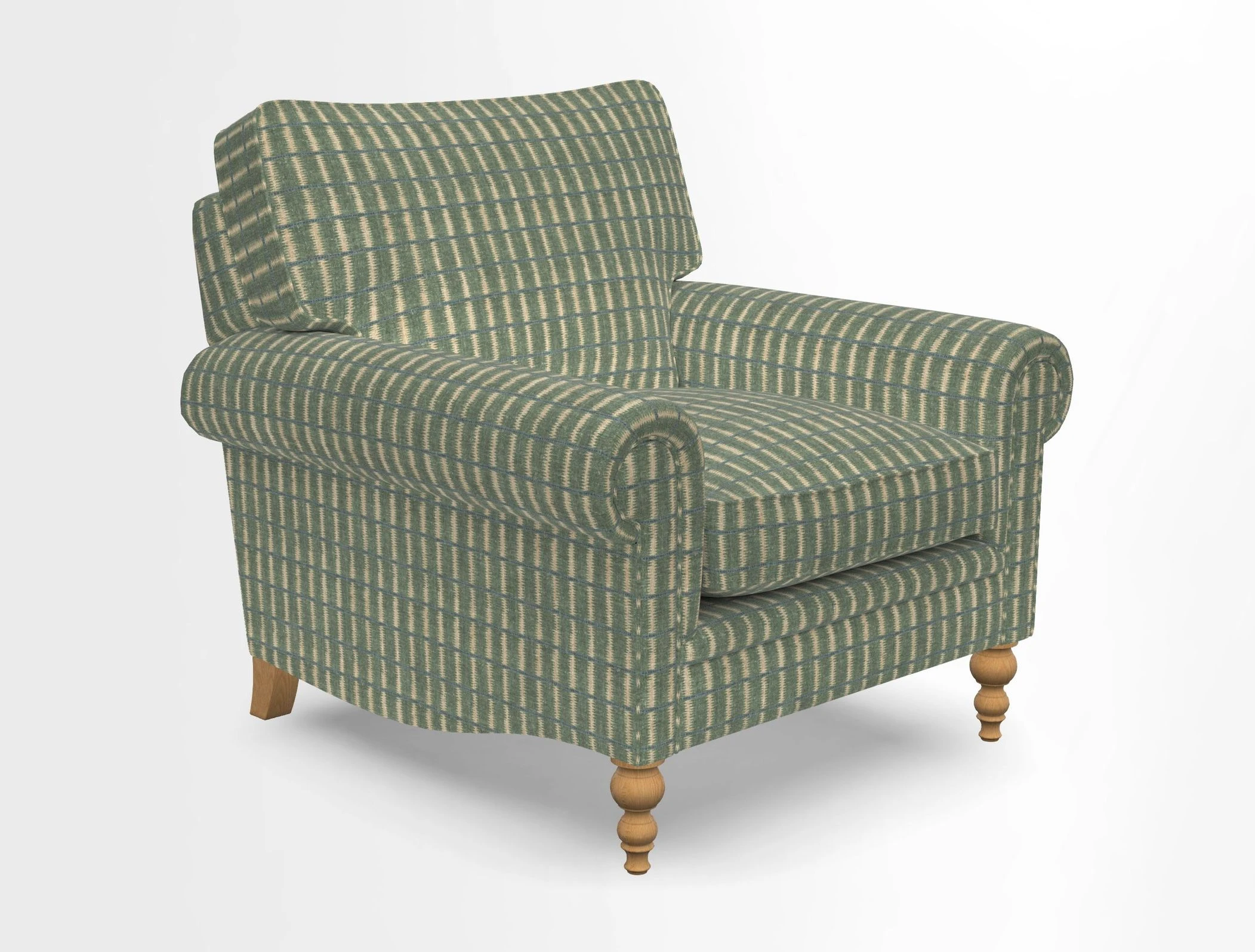 Aldingbourne Chair in Grain Sack Stripe Linen Red