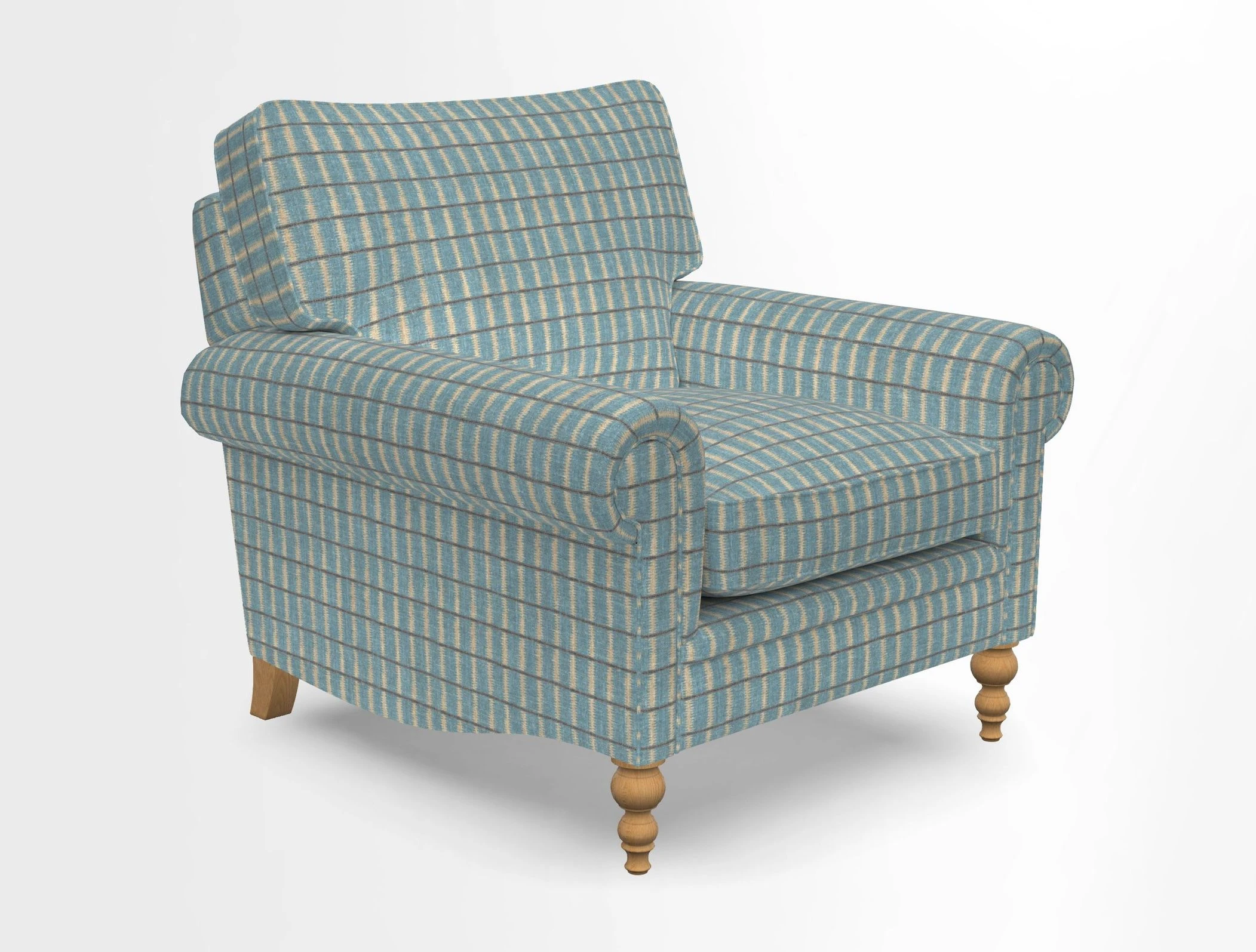 Aldingbourne Chair in Grain Sack Stripe Linen Red
