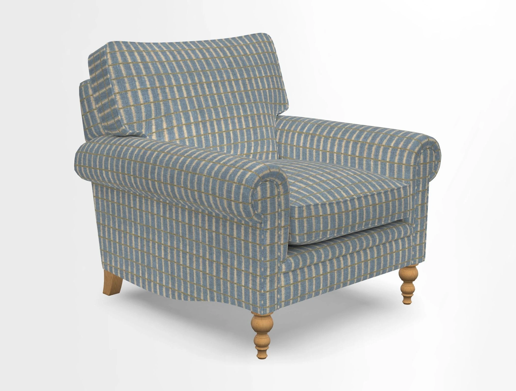Aldingbourne Chair in Grain Sack Stripe Linen Red