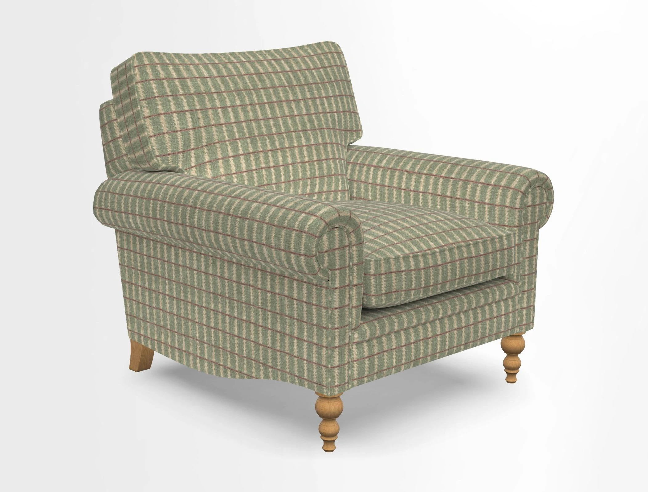 Aldingbourne Chair in Grain Sack Stripe Linen Red