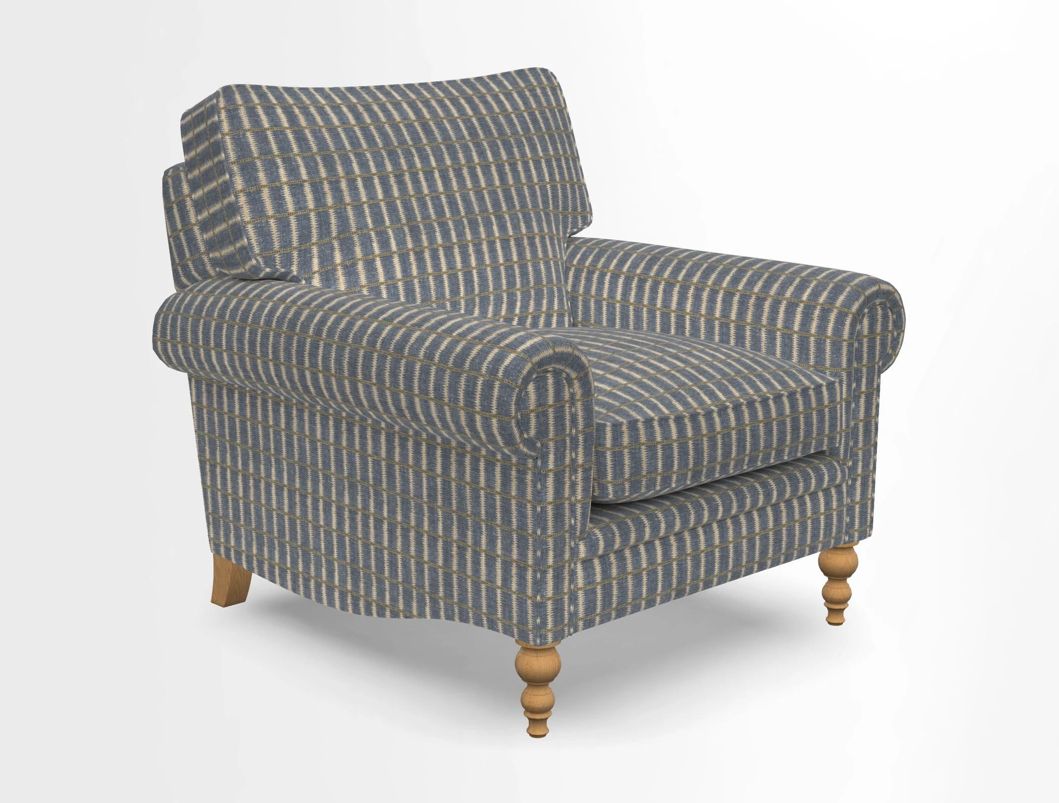 Aldingbourne Chair in Grain Sack Stripe Linen Red
