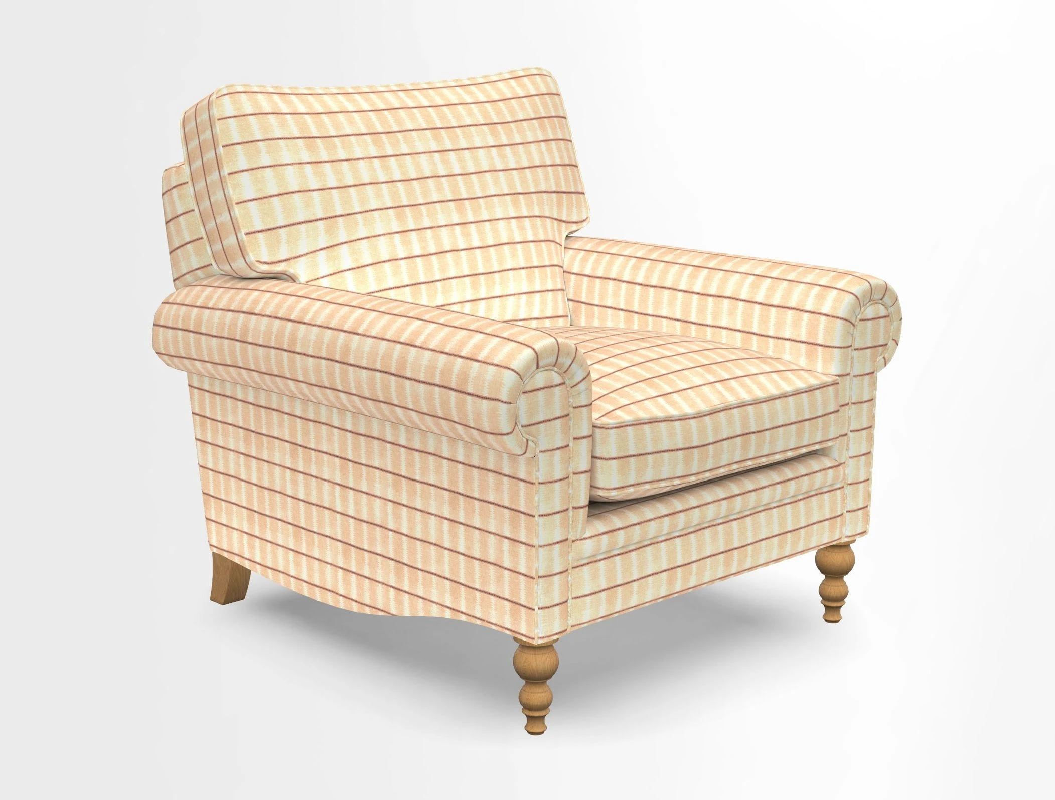 Aldingbourne Chair in Grain Sack Stripe Linen Red