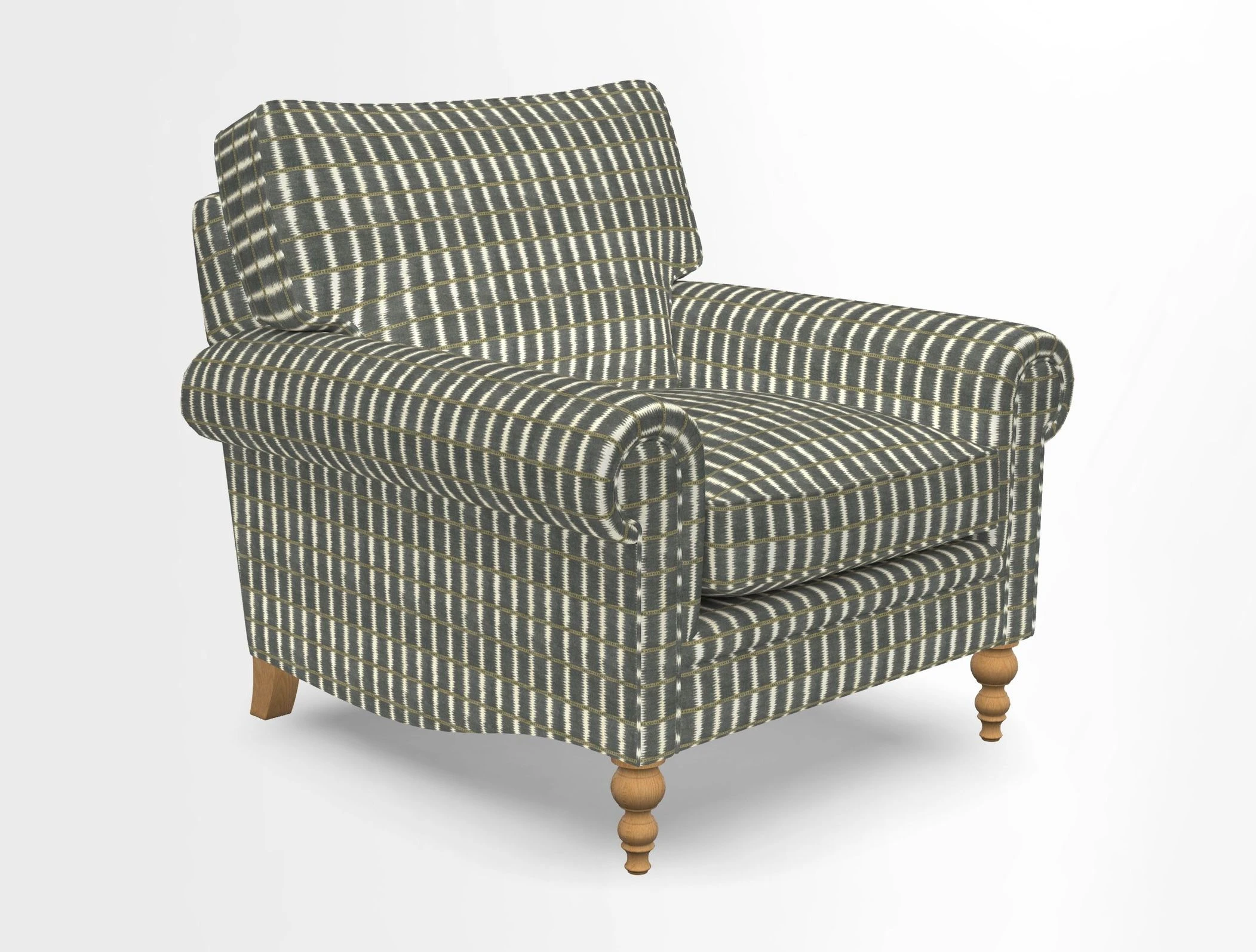 Aldingbourne Chair in Grain Sack Stripe Linen Red