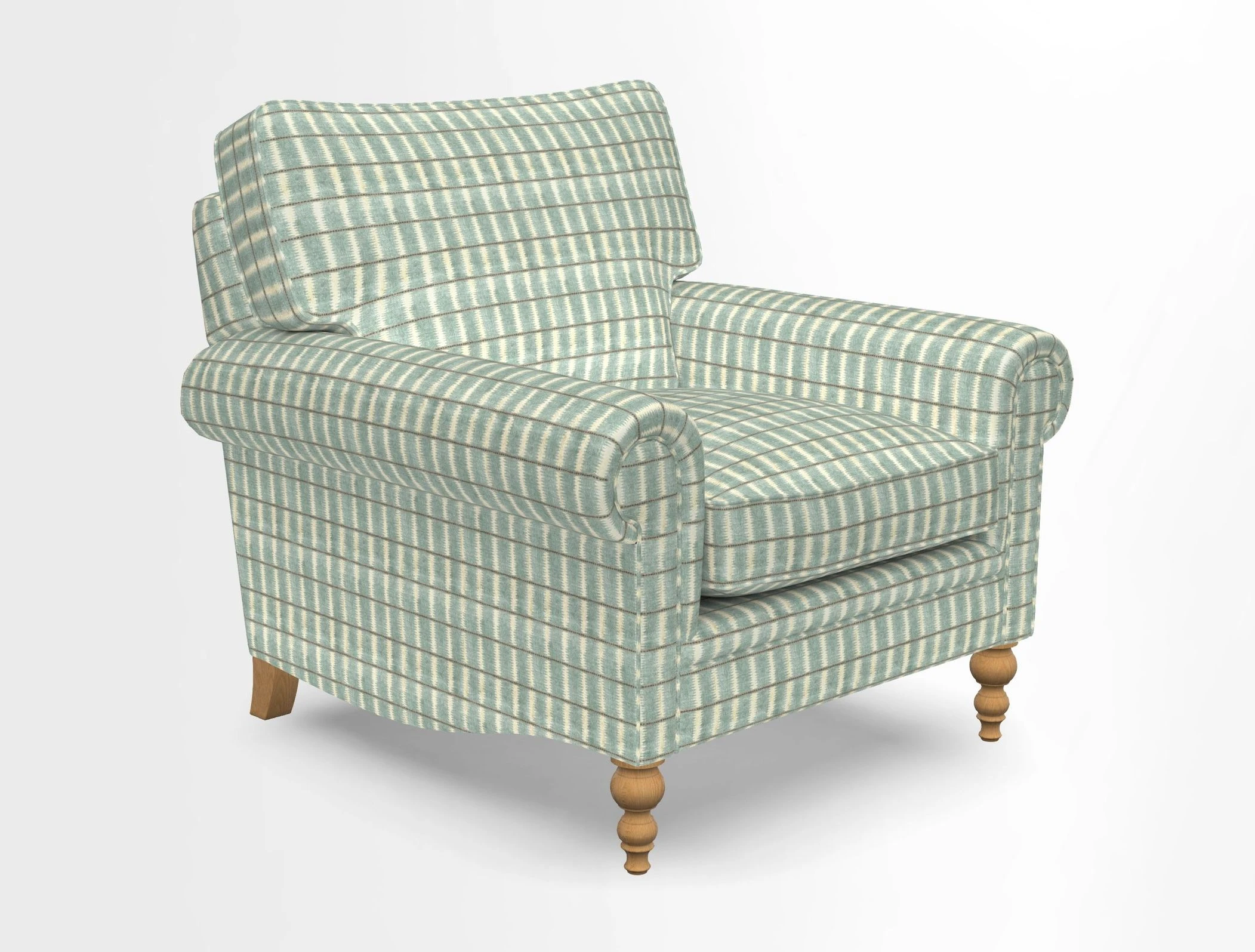 Aldingbourne Chair in Grain Sack Stripe Linen Red