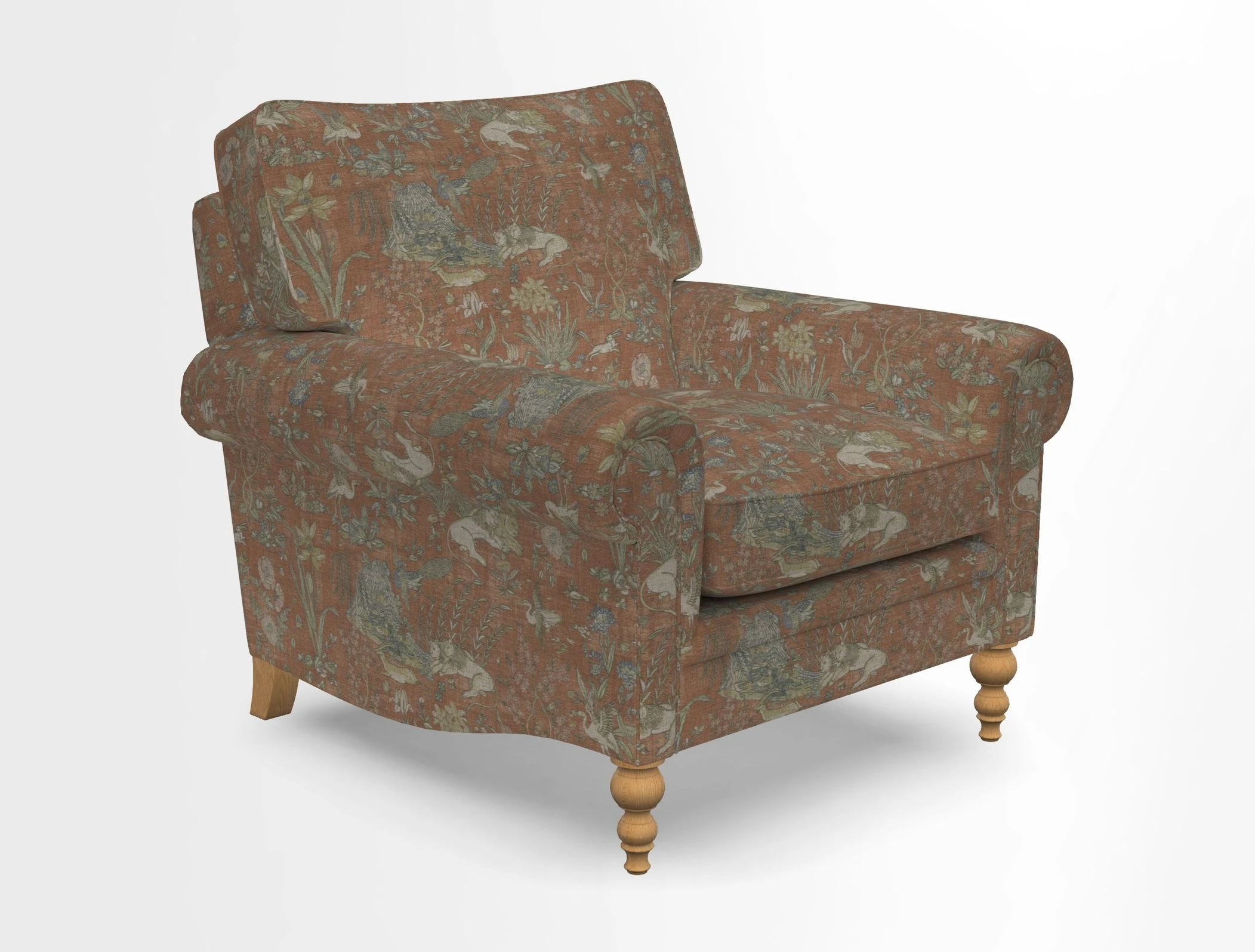 Aldingbourne Chair in Grain Sack Stripe Linen Red