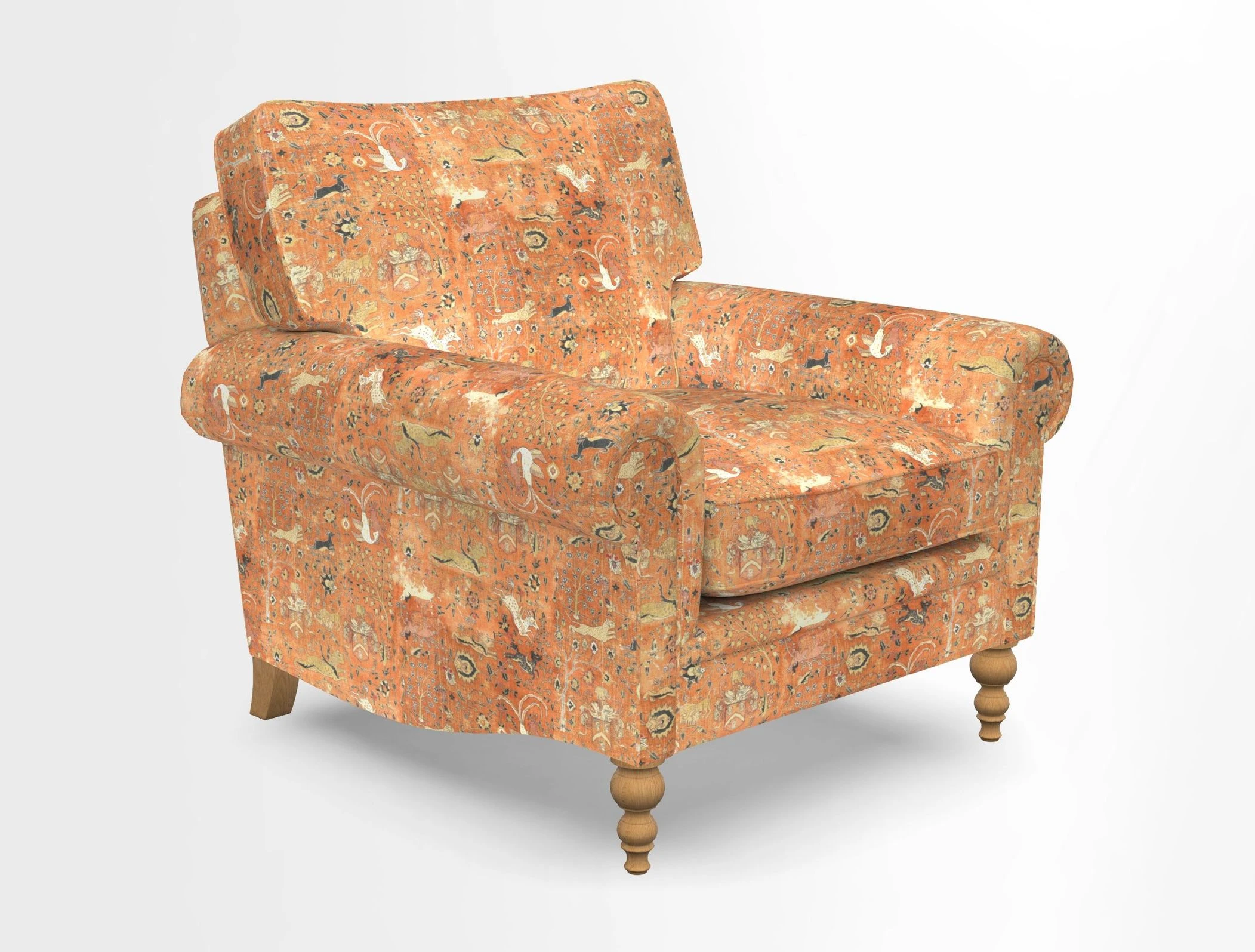 Aldingbourne Chair in Grain Sack Stripe Linen Red