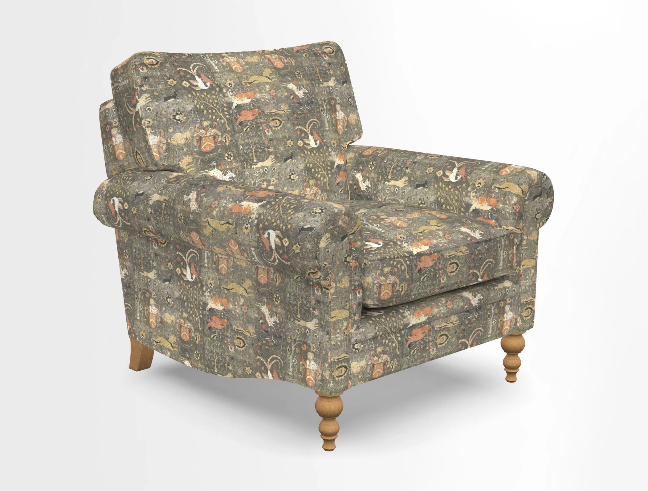 Aldingbourne Chair in Grain Sack Stripe Linen Red