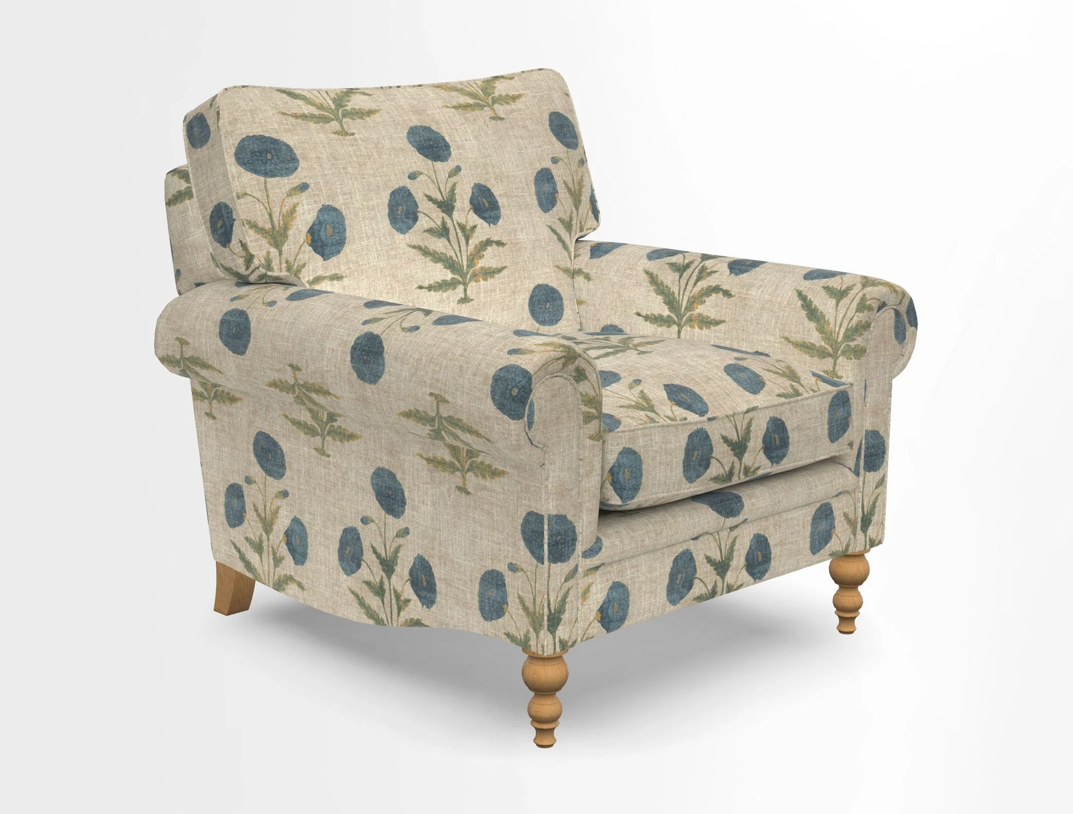 Aldingbourne Chair in Grain Sack Stripe Linen Red