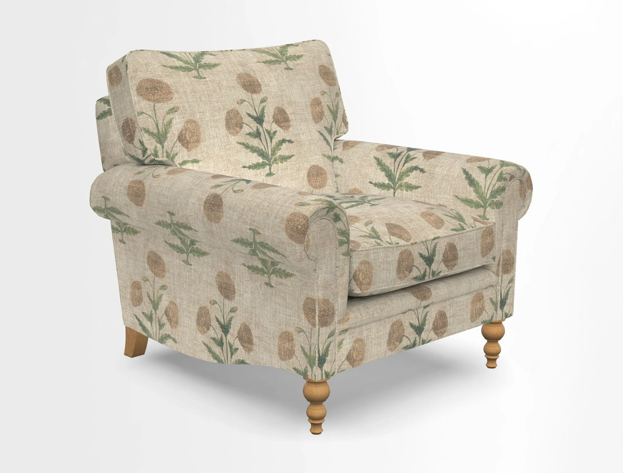 Aldingbourne Chair in Grain Sack Stripe Linen Red
