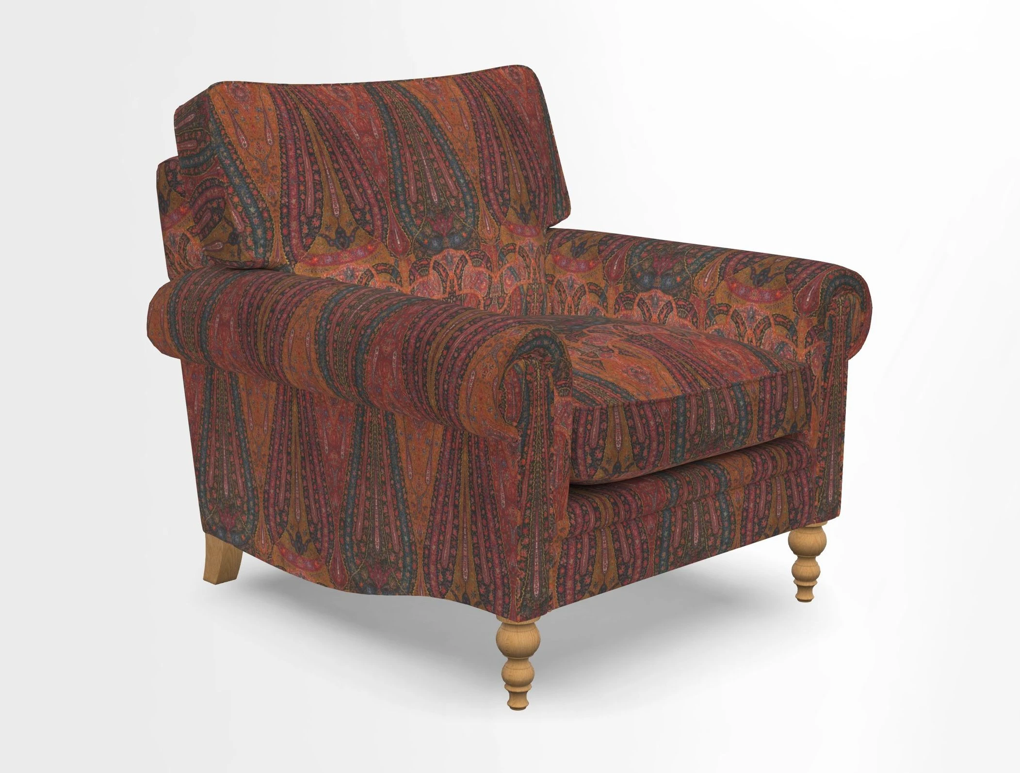 Aldingbourne Chair in Grain Sack Stripe Linen Red