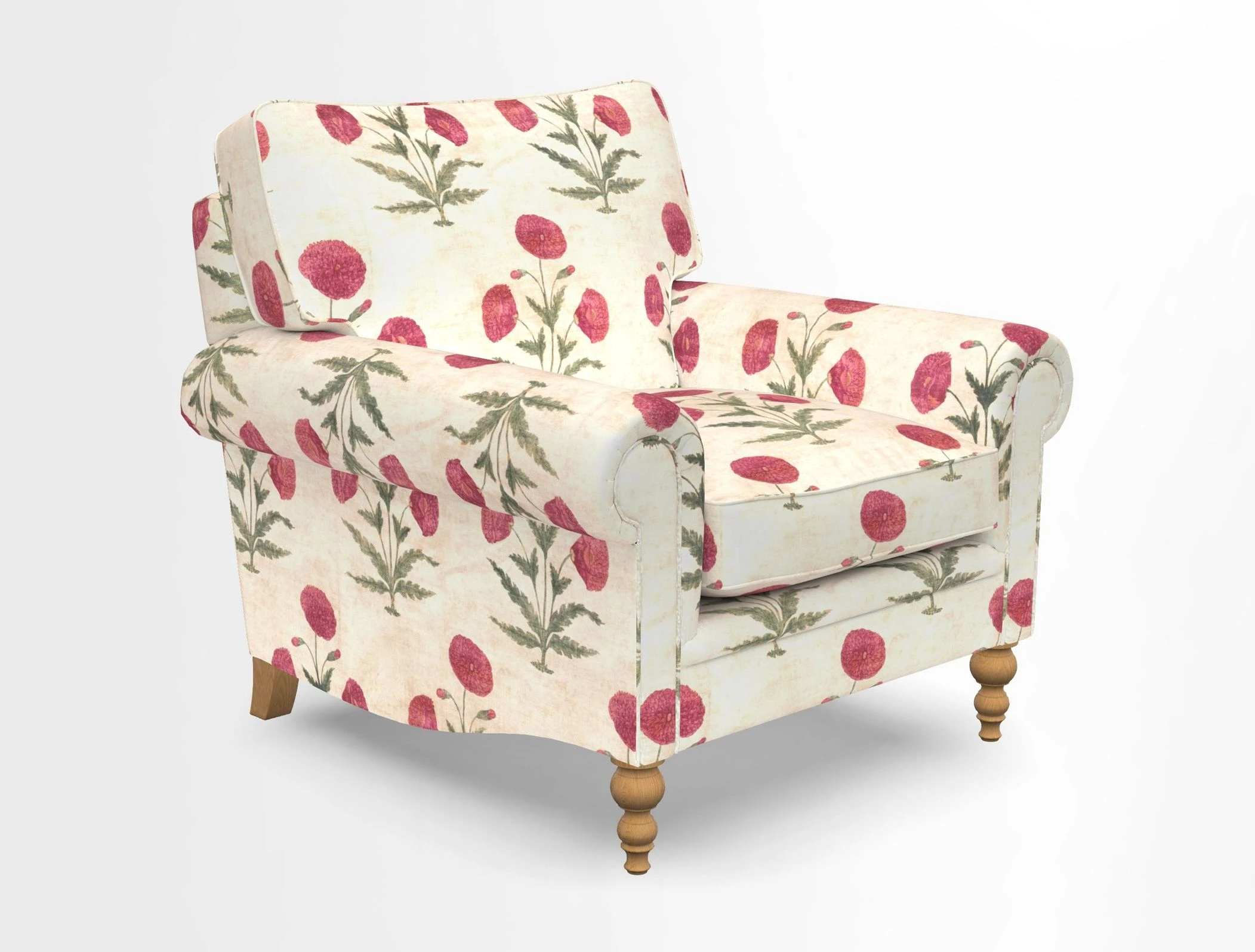 Aldingbourne Chair in Grain Sack Stripe Linen Red