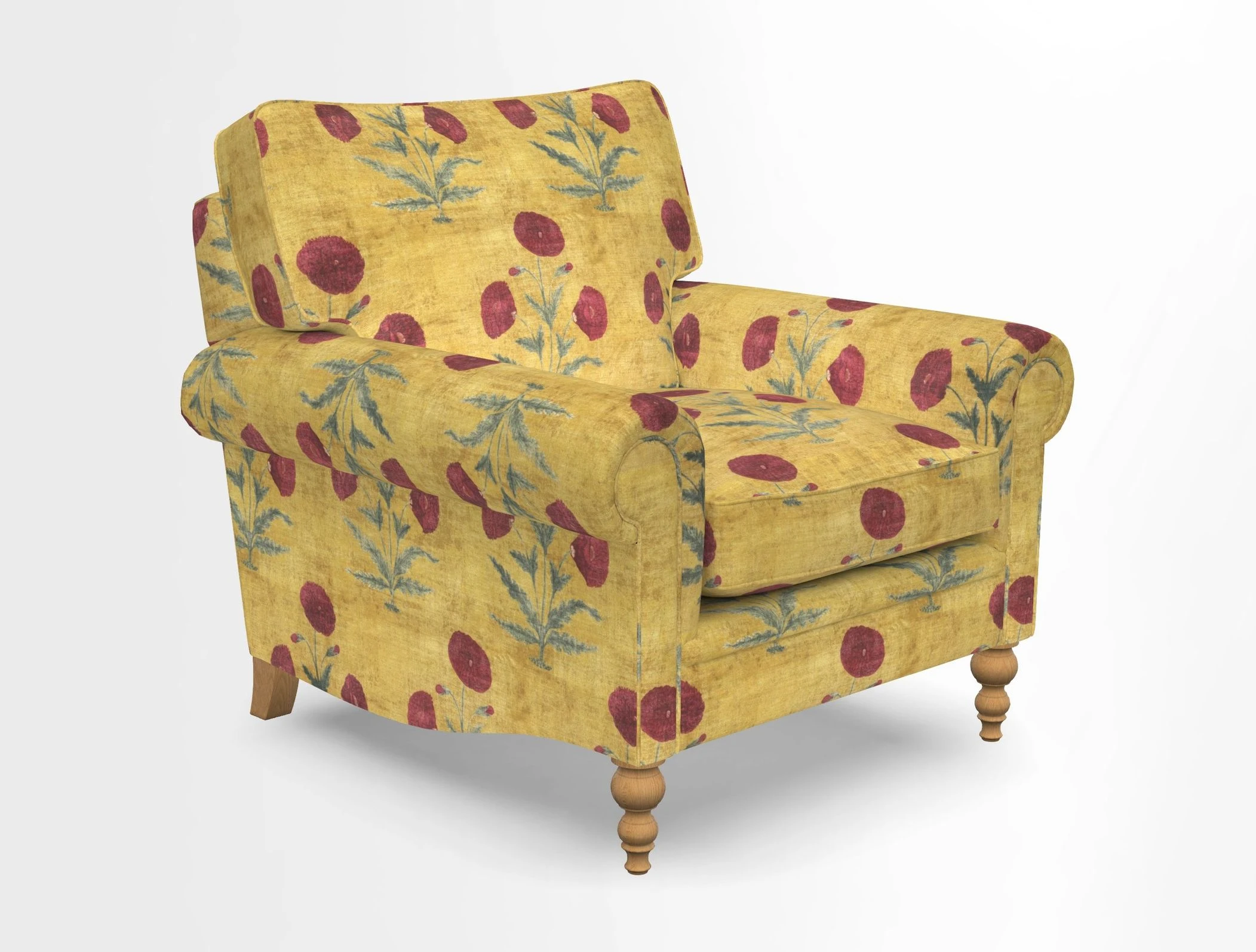 Aldingbourne Chair in Grain Sack Stripe Linen Red